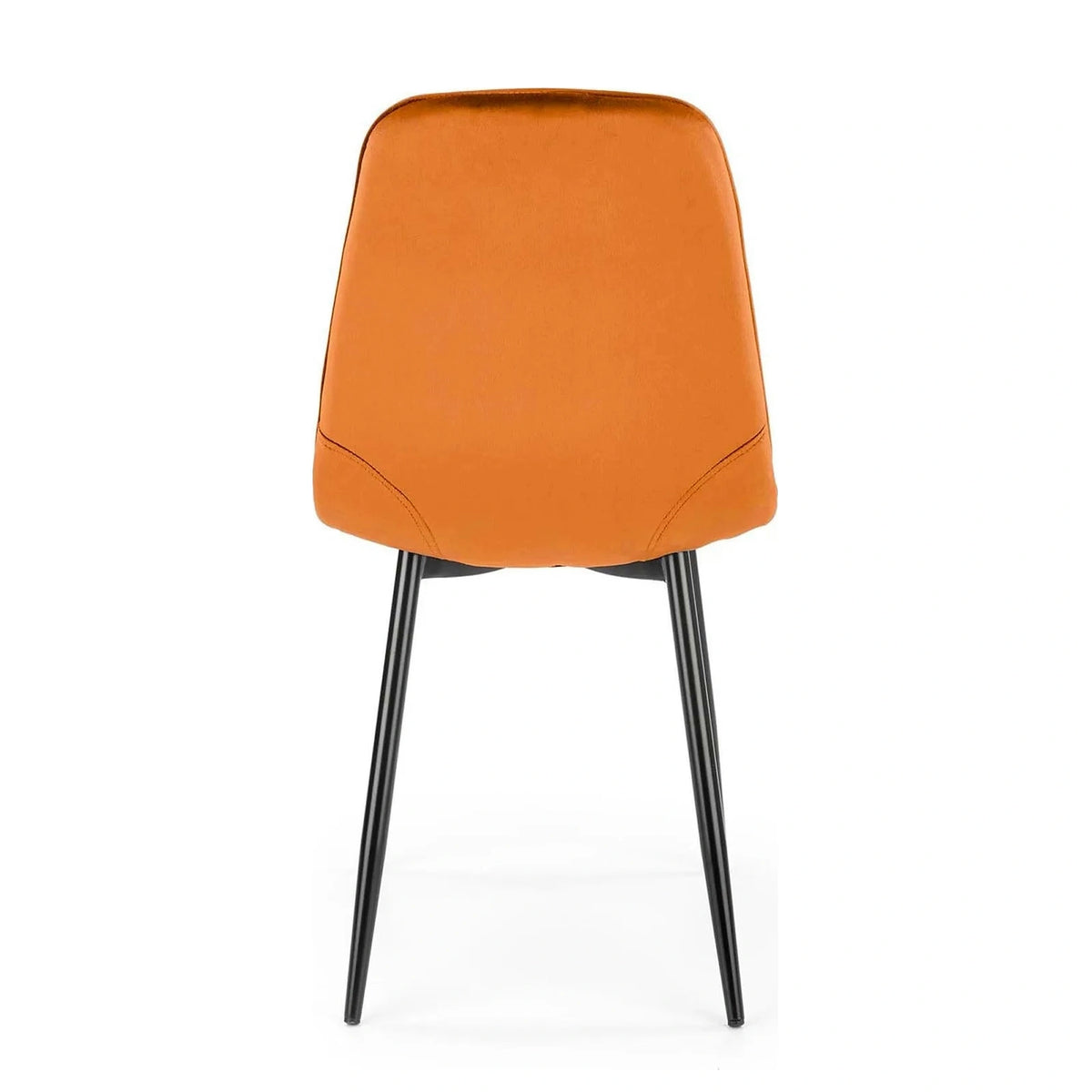 Scaun K417, caramiziu, stofa catifelata/metal, 44x56x87 cm