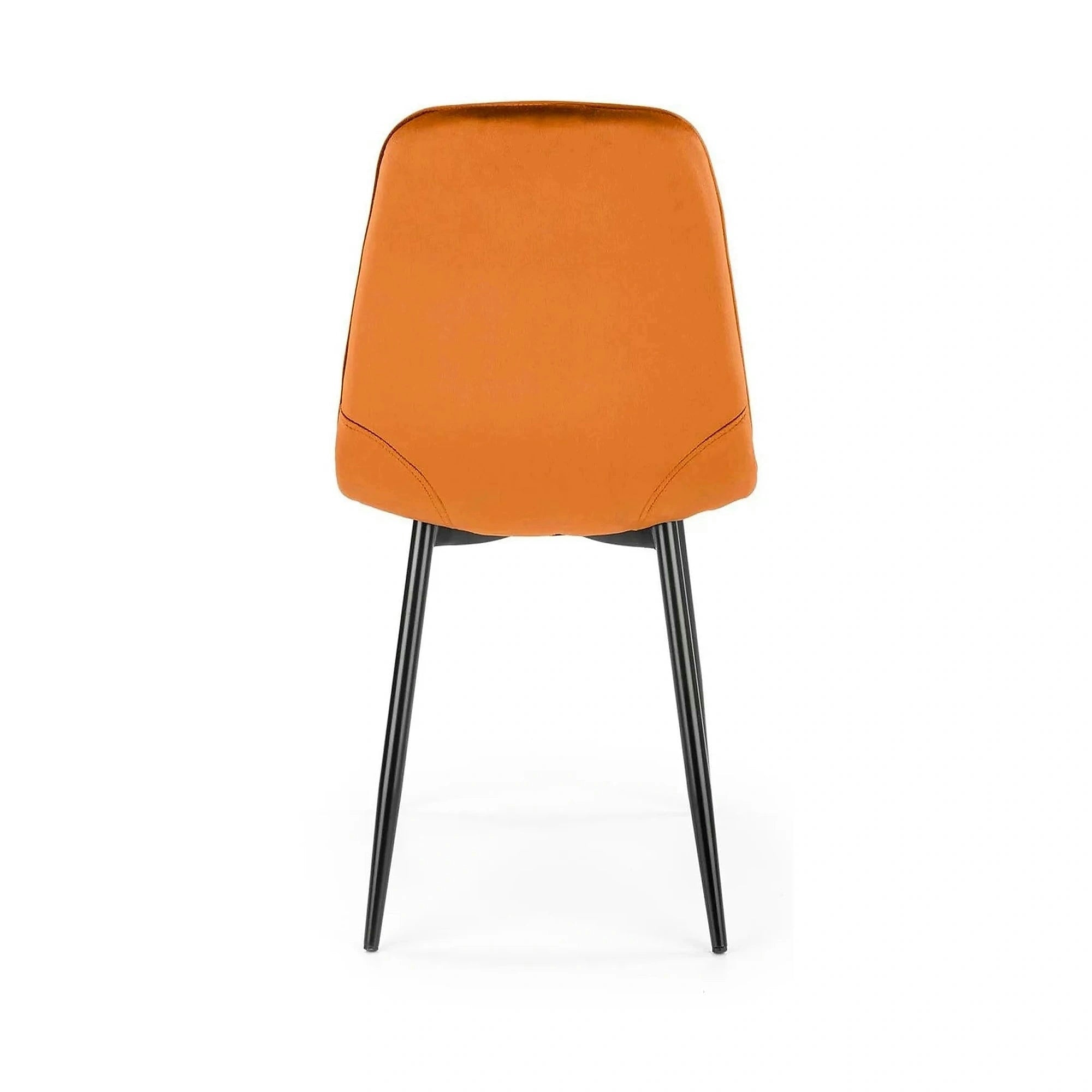 Scaun K417, caramiziu, stofa catifelata/metal, 44x56x87 cm