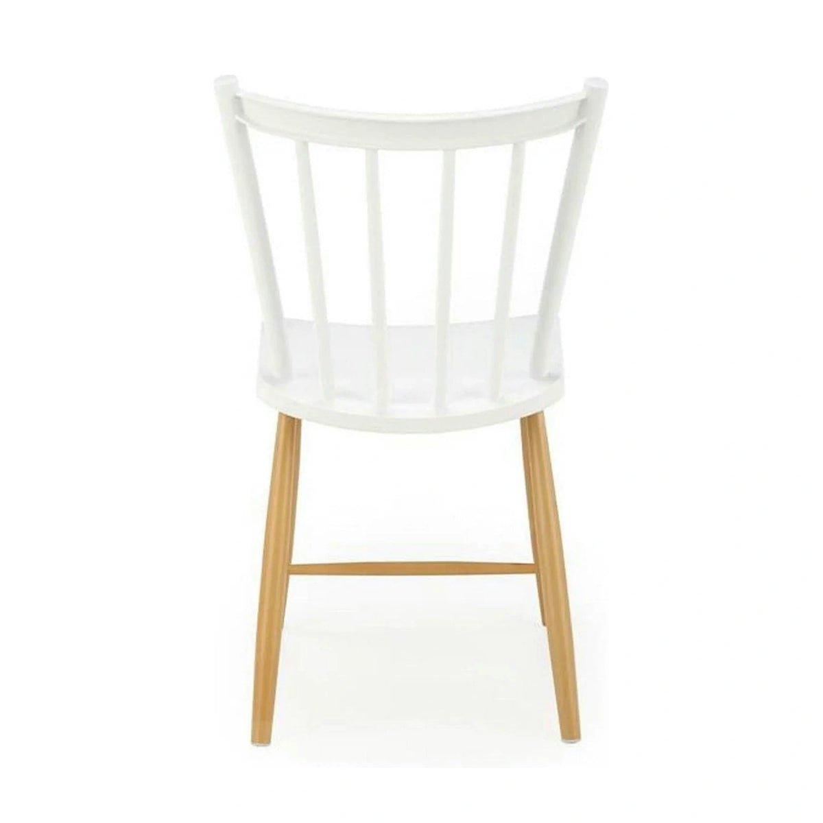 Scaun K419, alb/stejar, polipropilena, 47x47x83 cm