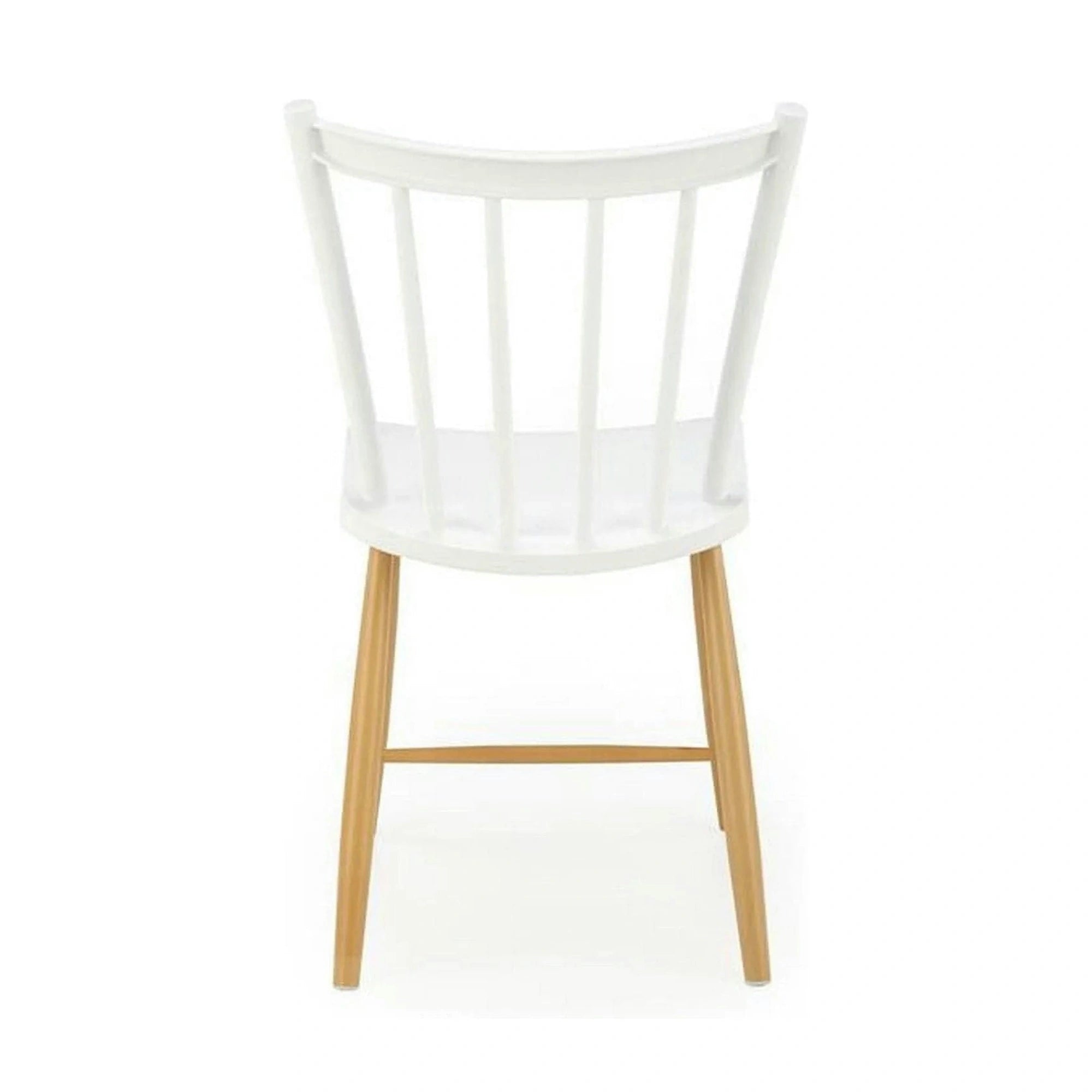 Scaun K419, alb/stejar, polipropilena, 47x47x83 cm