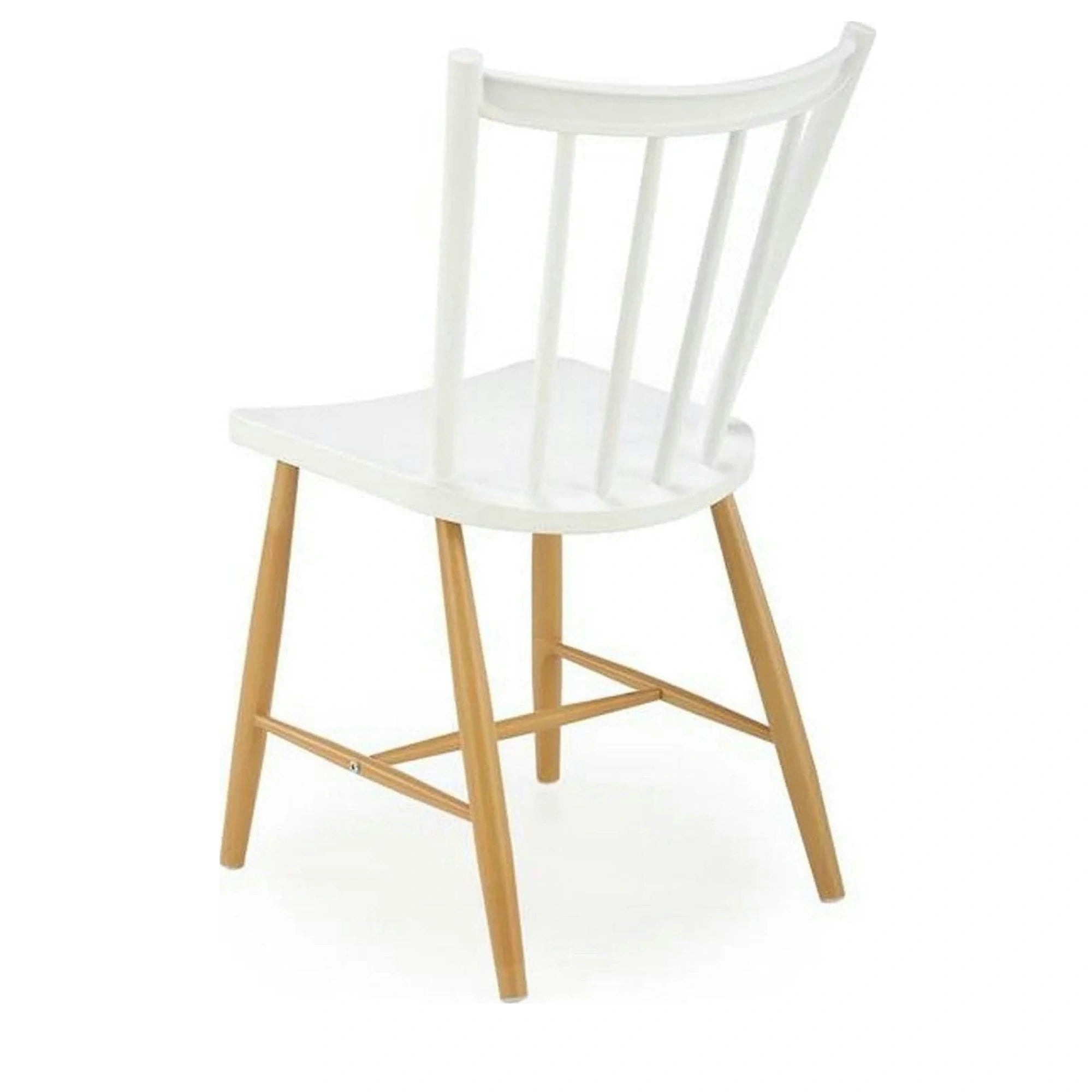 Scaun K419, alb/stejar, polipropilena, 47x47x83 cm