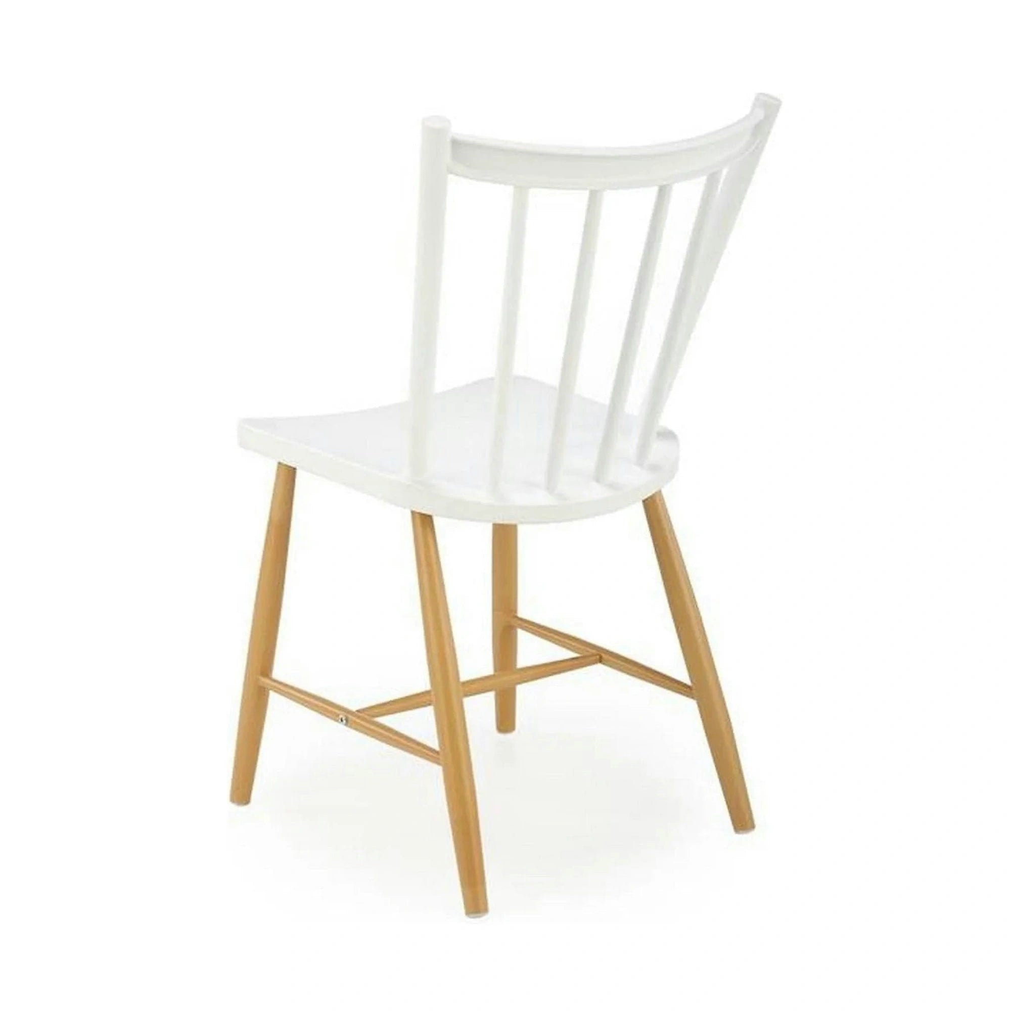 Scaun K419, alb/stejar, polipropilena, 47x47x83 cm