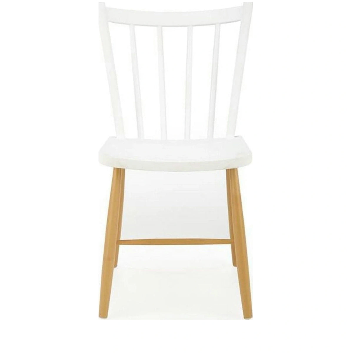 Scaun K419, alb/stejar, polipropilena, 47x47x83 cm