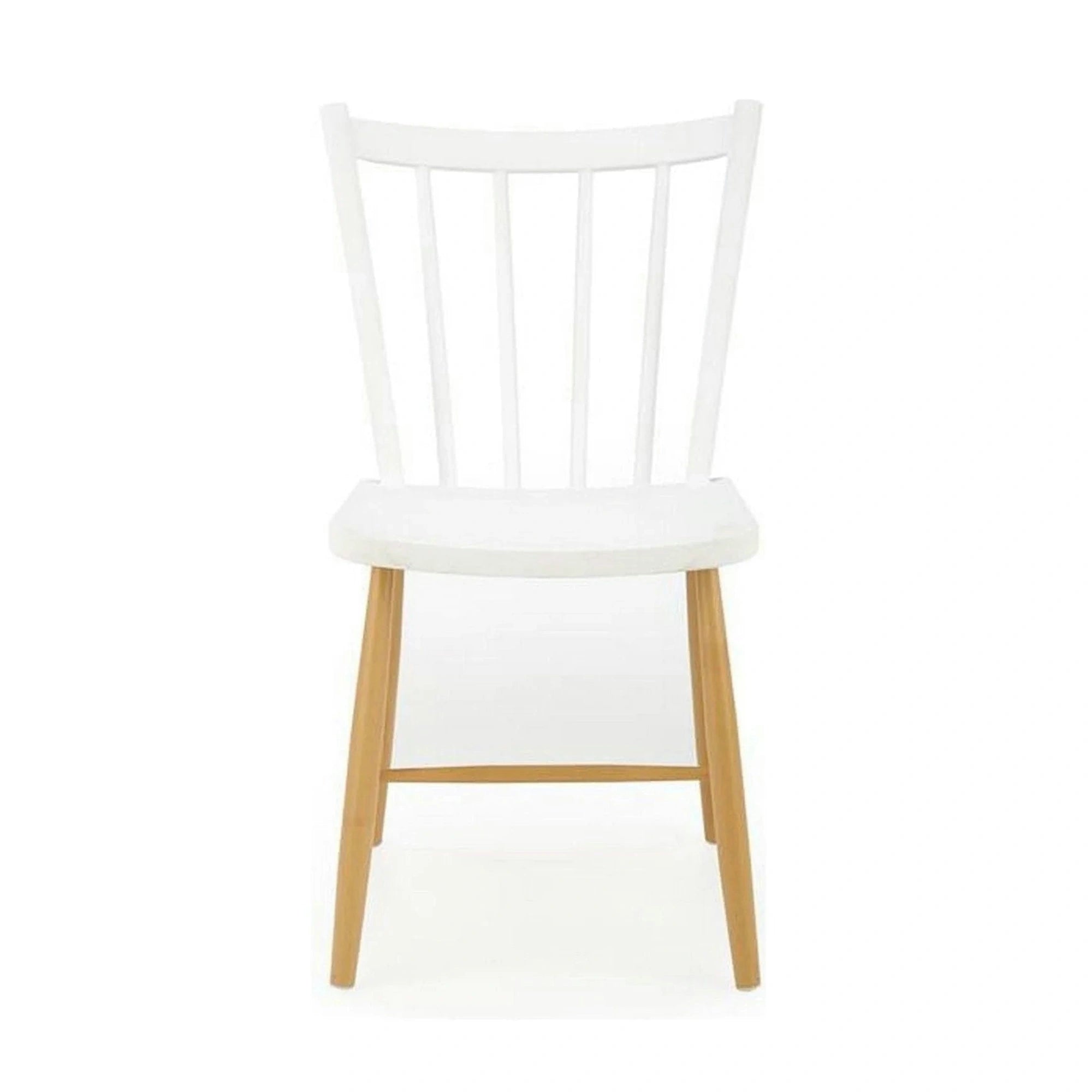 Scaun K419, alb/stejar, polipropilena, 47x47x83 cm