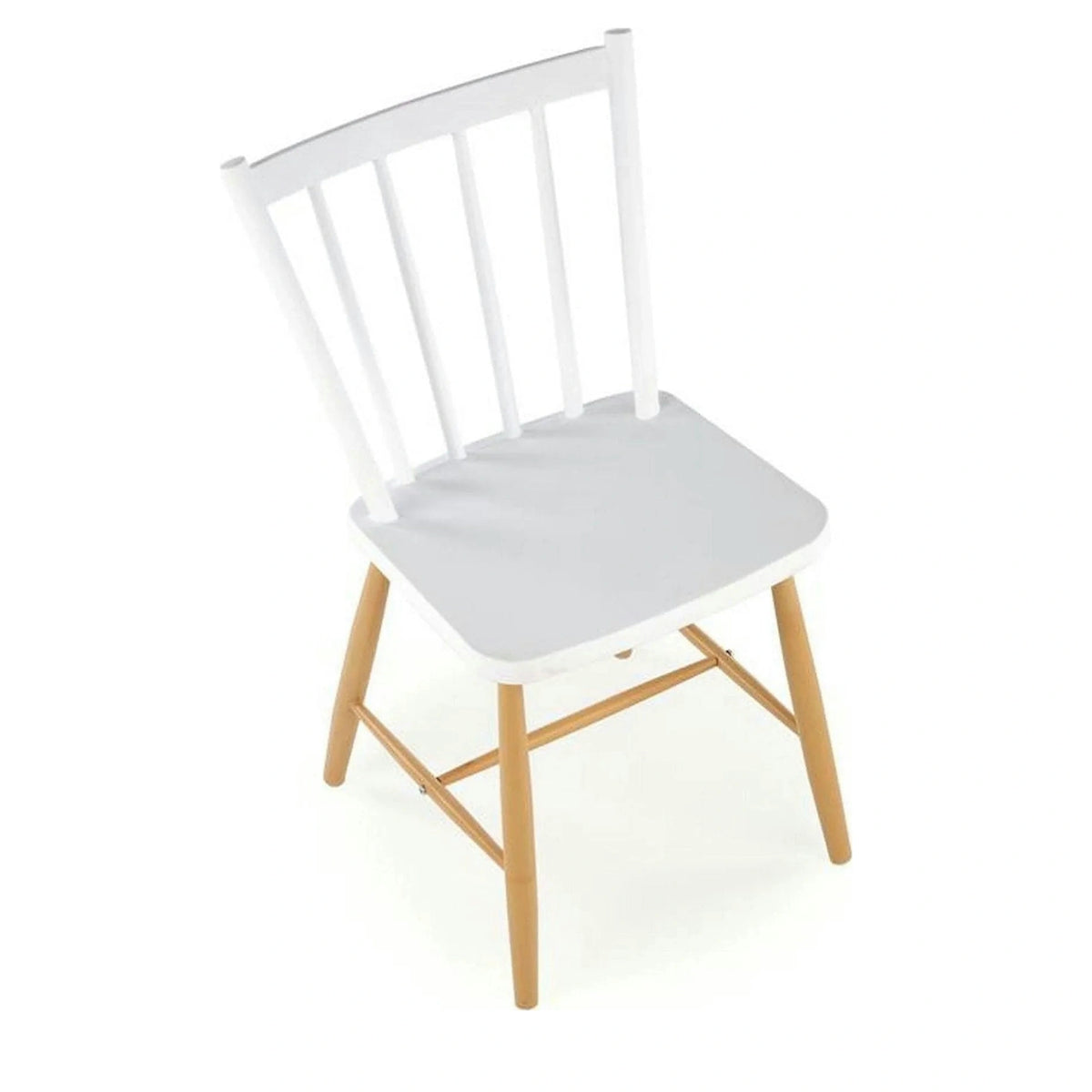 Scaun K419, alb/stejar, polipropilena, 47x47x83 cm