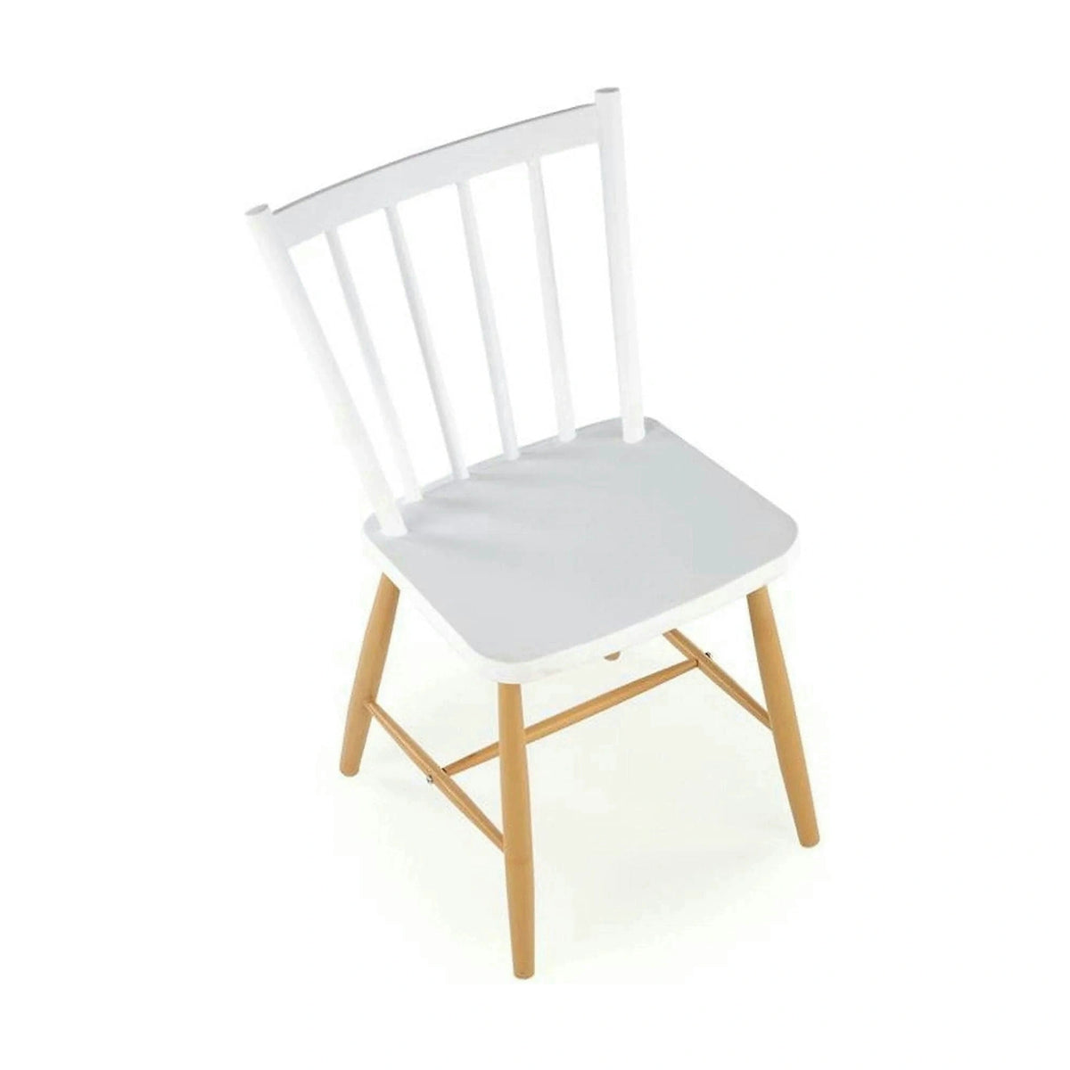 Scaun K419, alb/stejar, polipropilena, 47x47x83 cm