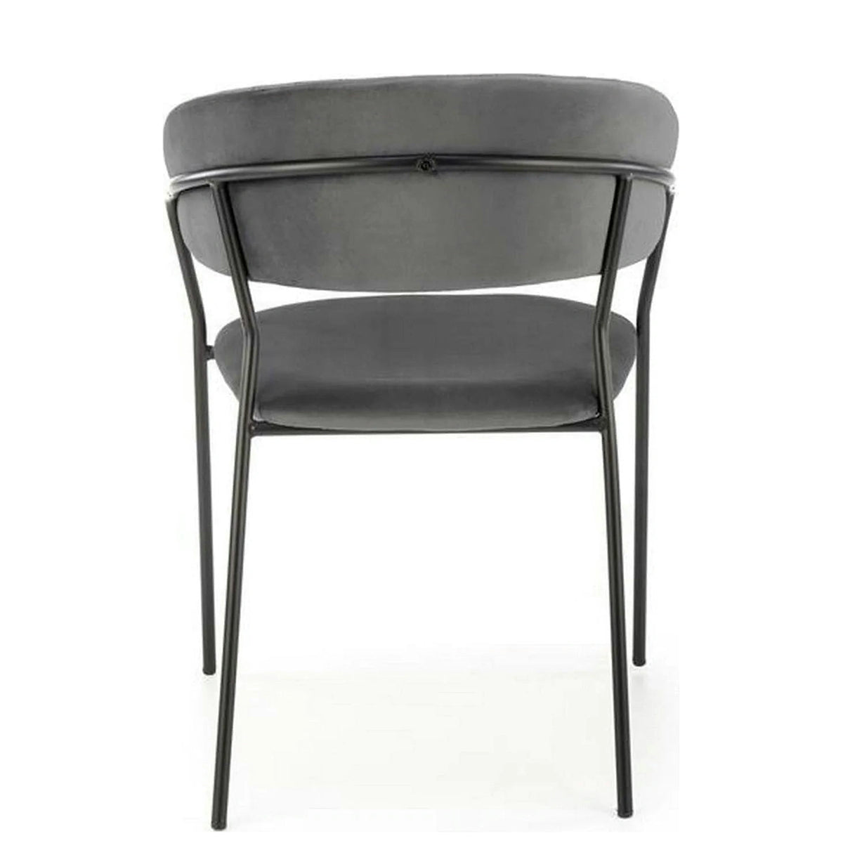 Scaun K426, gri/negru, stofa catifelata/metal, 57x54x79 cm