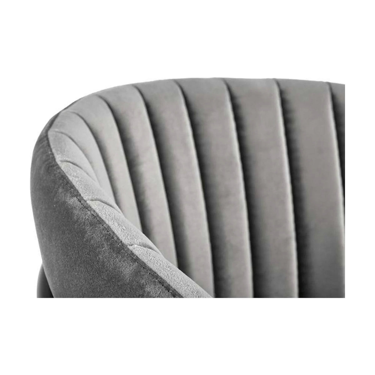 Scaun K426, gri/negru, stofa catifelata/metal, 57x54x79 cm
