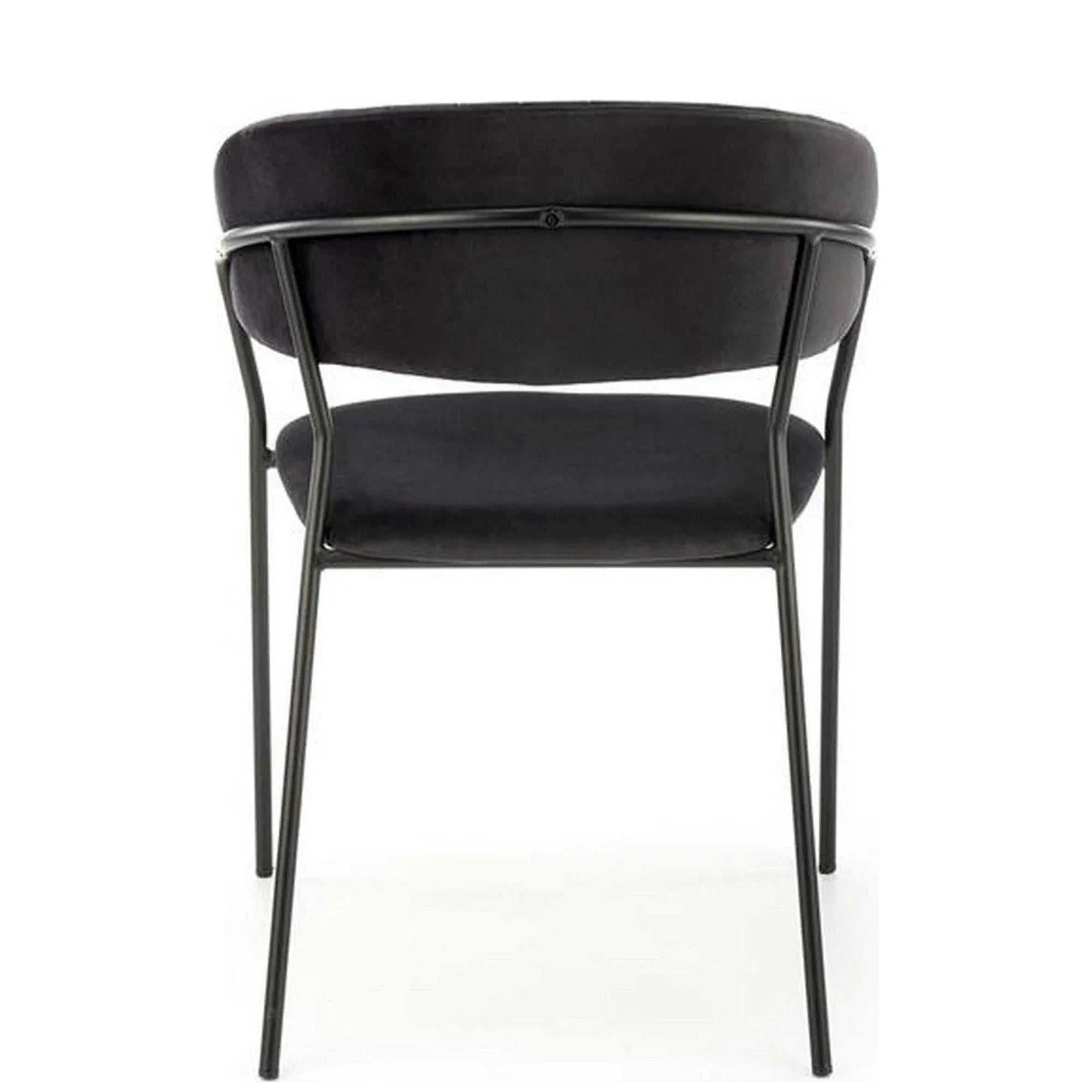 Scaun K426, negru, stofa catifelata/metal, 57x54x79 cm