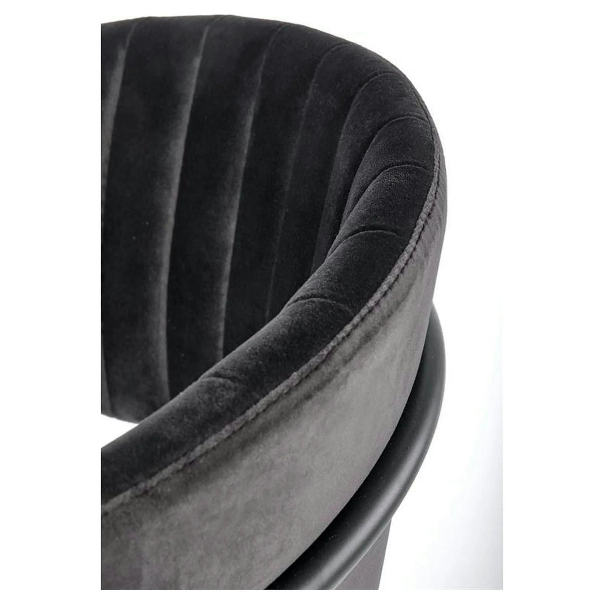 Scaun K426, negru, stofa catifelata/metal, 57x54x79 cm