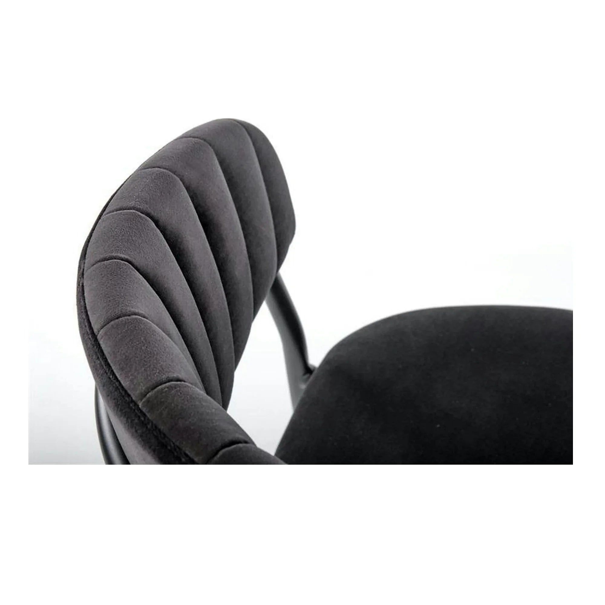 Scaun K426, negru, stofa catifelata/metal, 57x54x79 cm