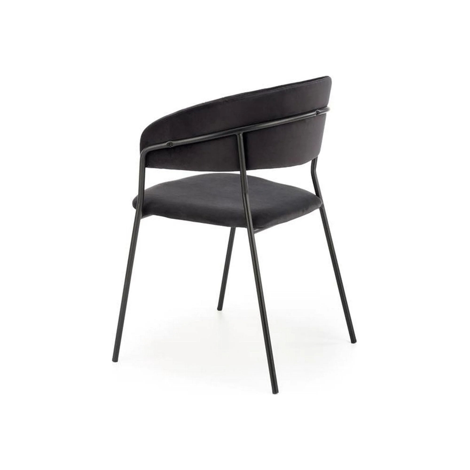 Scaun K426, negru, stofa catifelata/metal, 57x54x79 cm