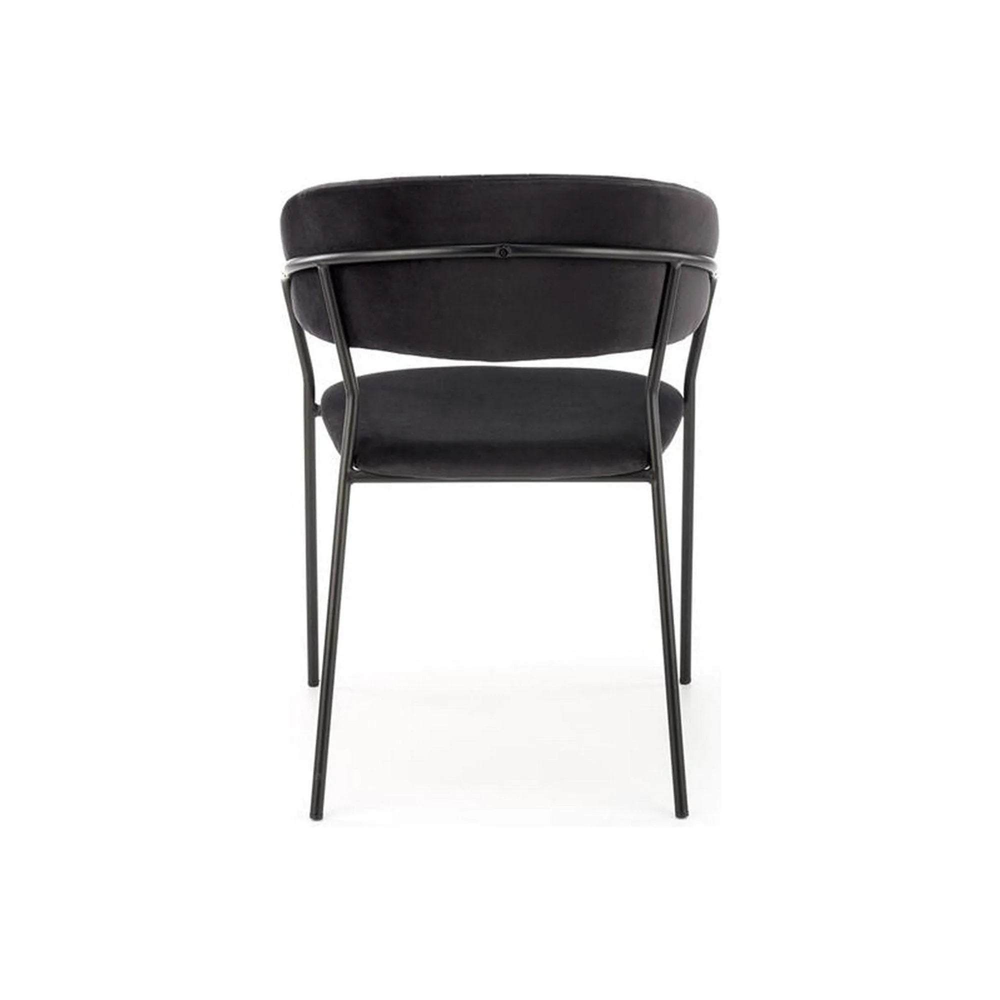 Scaun K426, negru, stofa catifelata/metal, 57x54x79 cm