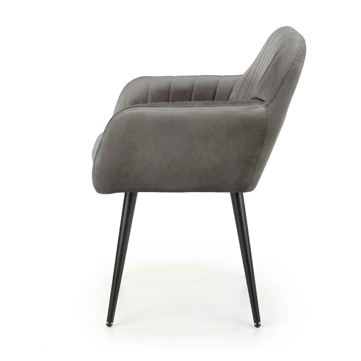 Scaun K429, gri, stofa catifelata/metal, 58x53x80 cm