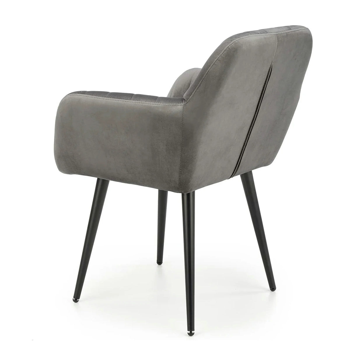 Scaun K429, gri, stofa catifelata/metal, 58x53x80 cm
