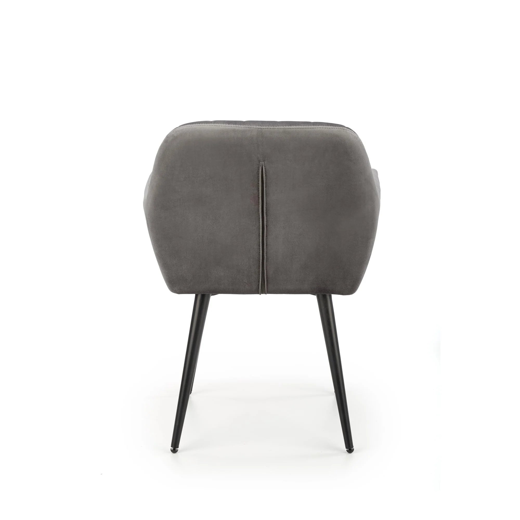 Scaun K429, gri, stofa catifelata/metal, 58x53x80 cm
