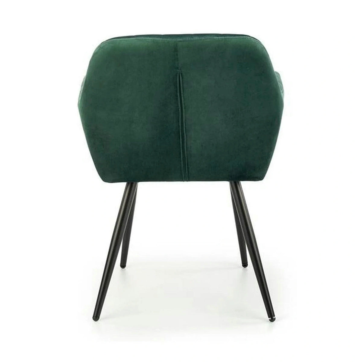 Scaun K429, verde/negru, stofa catifelata/metal, 58x53x80 cm