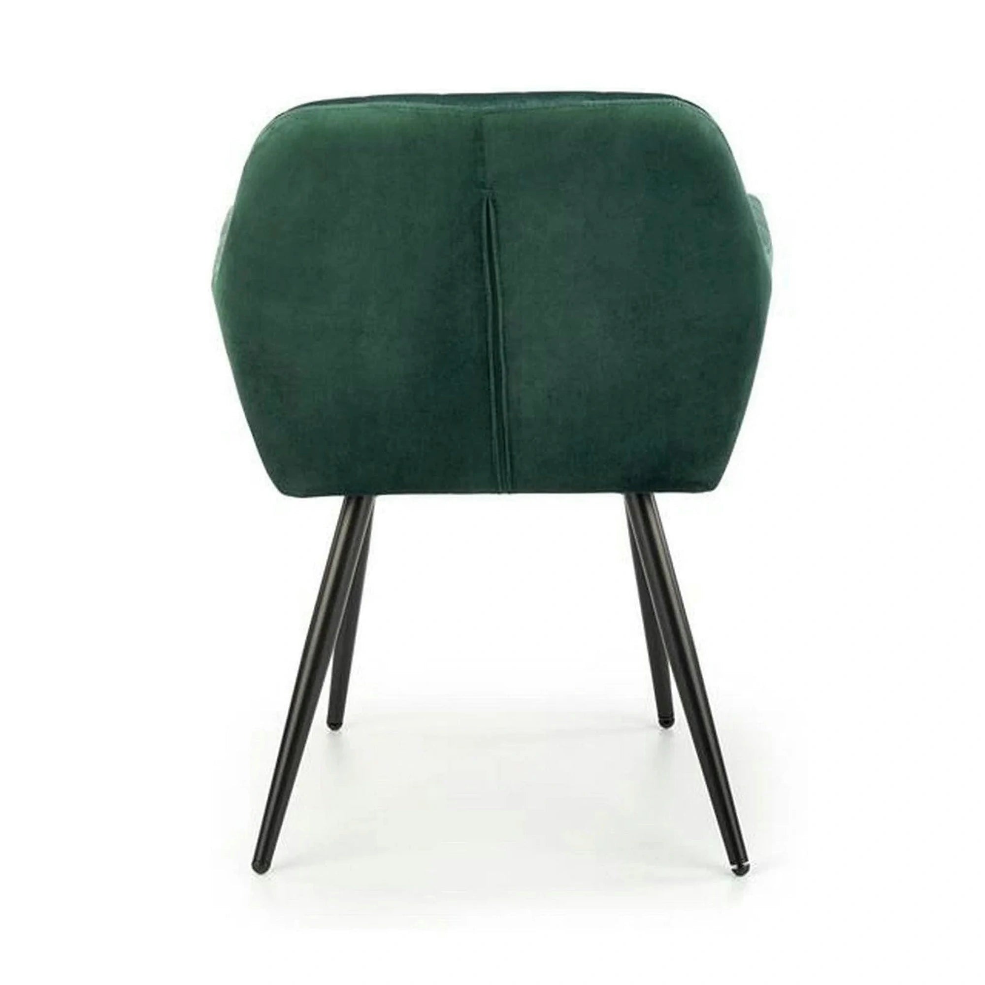 Scaun K429, verde/negru, stofa catifelata/metal, 58x53x80 cm