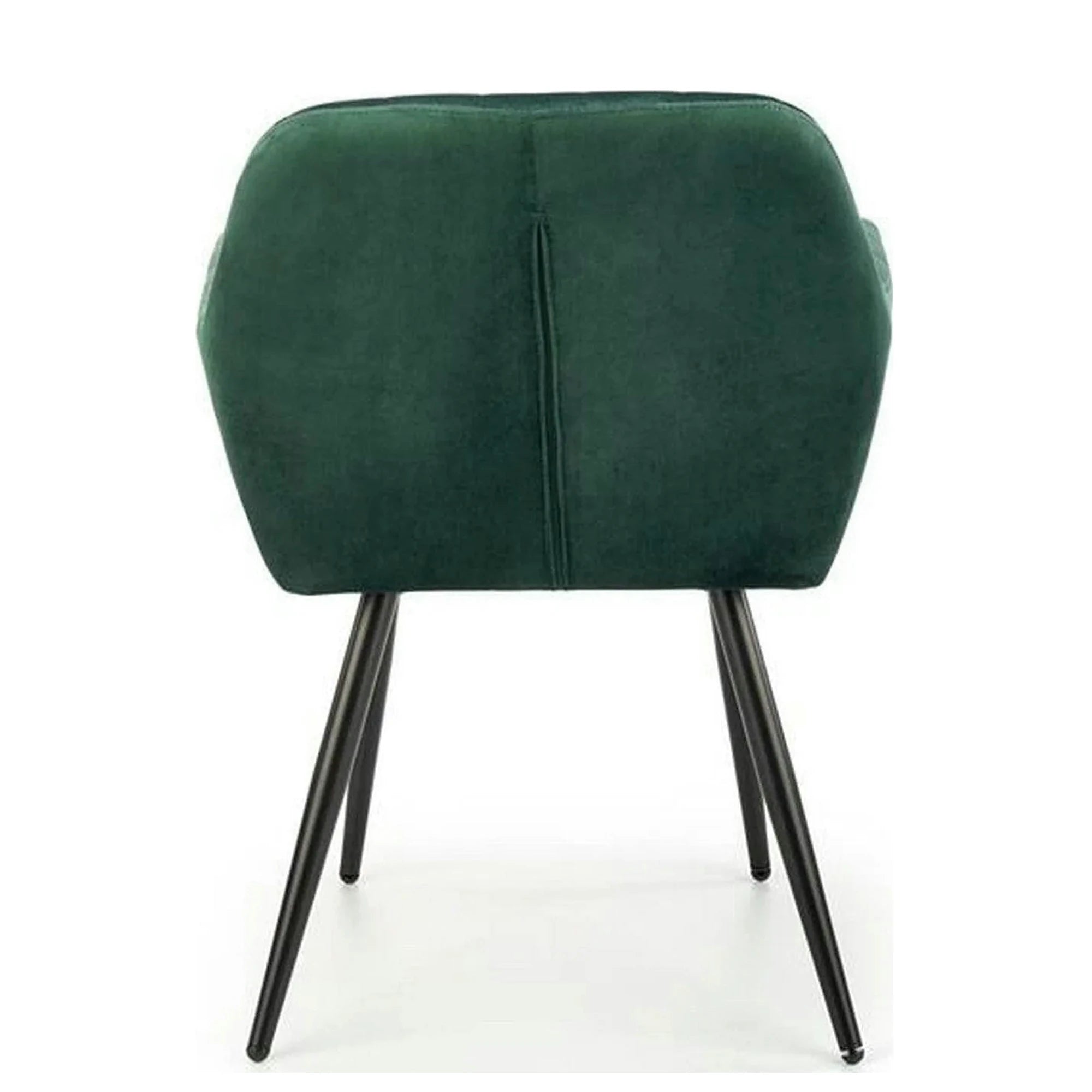 Scaun K429, verde/negru, stofa catifelata/metal, 58x53x80 cm