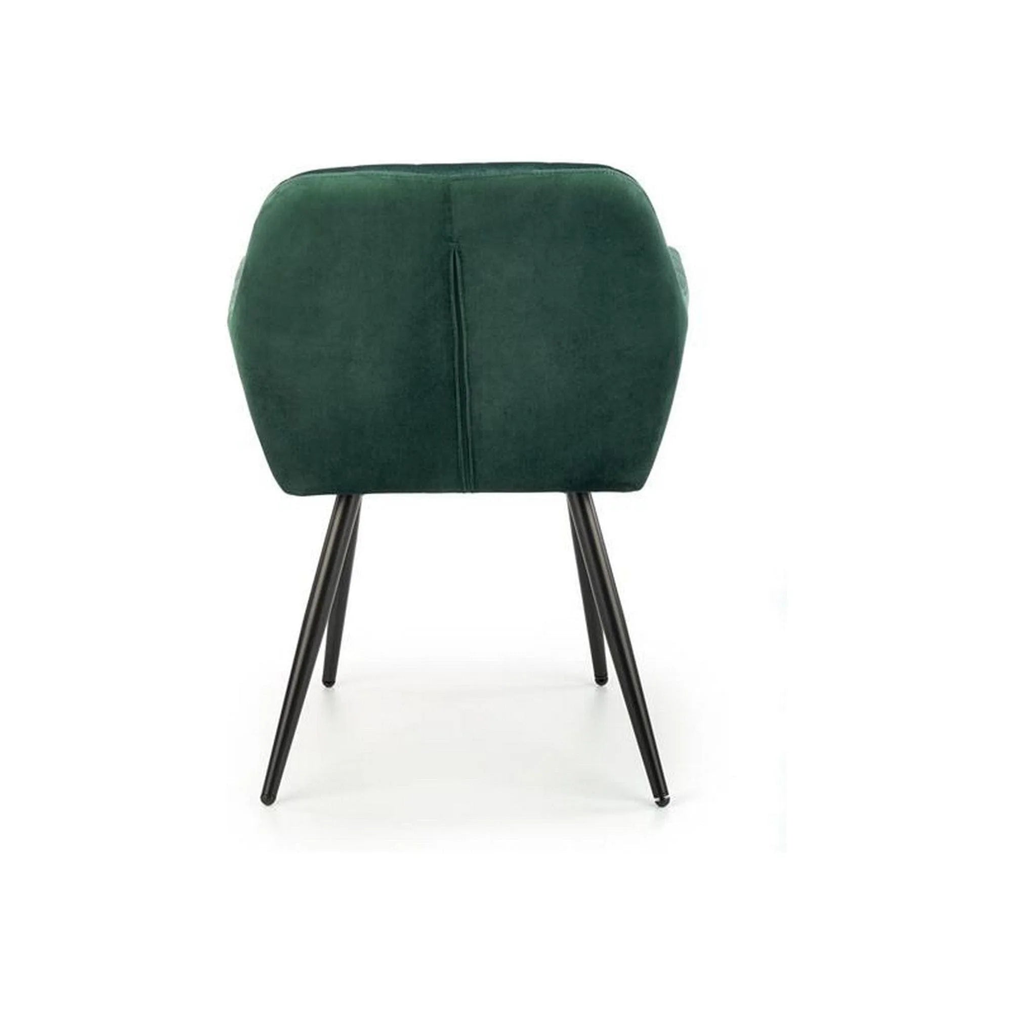 Scaun K429, verde/negru, stofa catifelata/metal, 58x53x80 cm