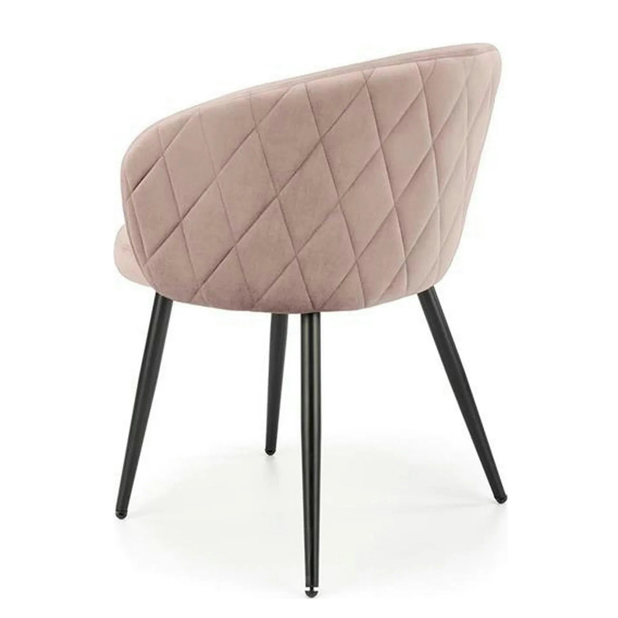 Scaun K430, bej/negru, stofa catifelata/metal, 61x54x77 cm