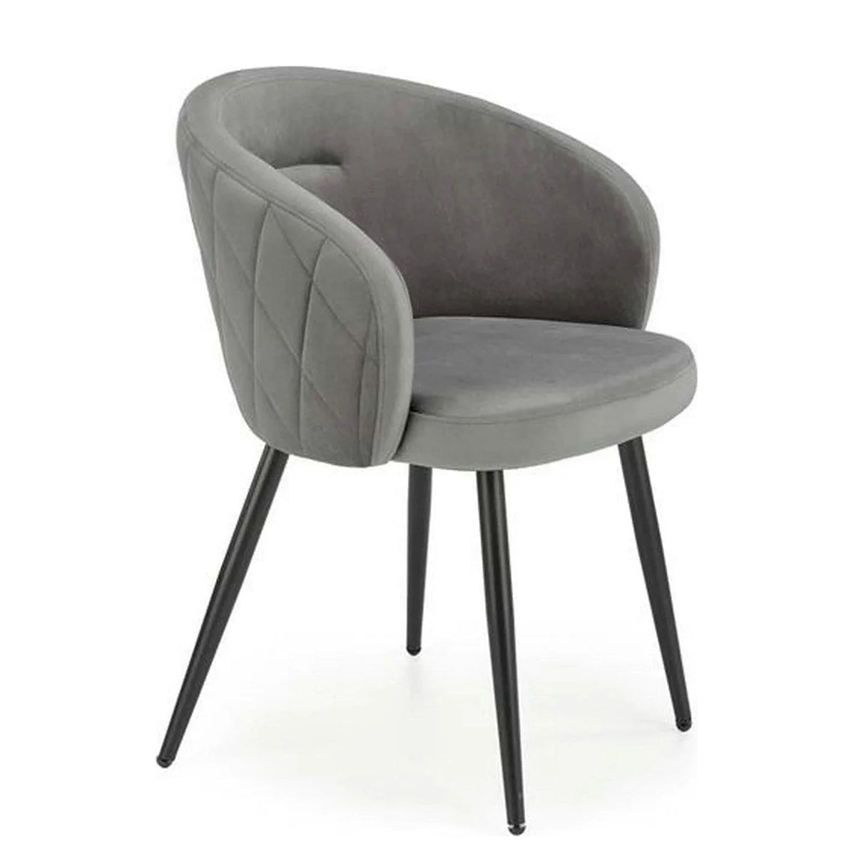 Scaun K430, gri, stofa/metal, 61x54x77 cm