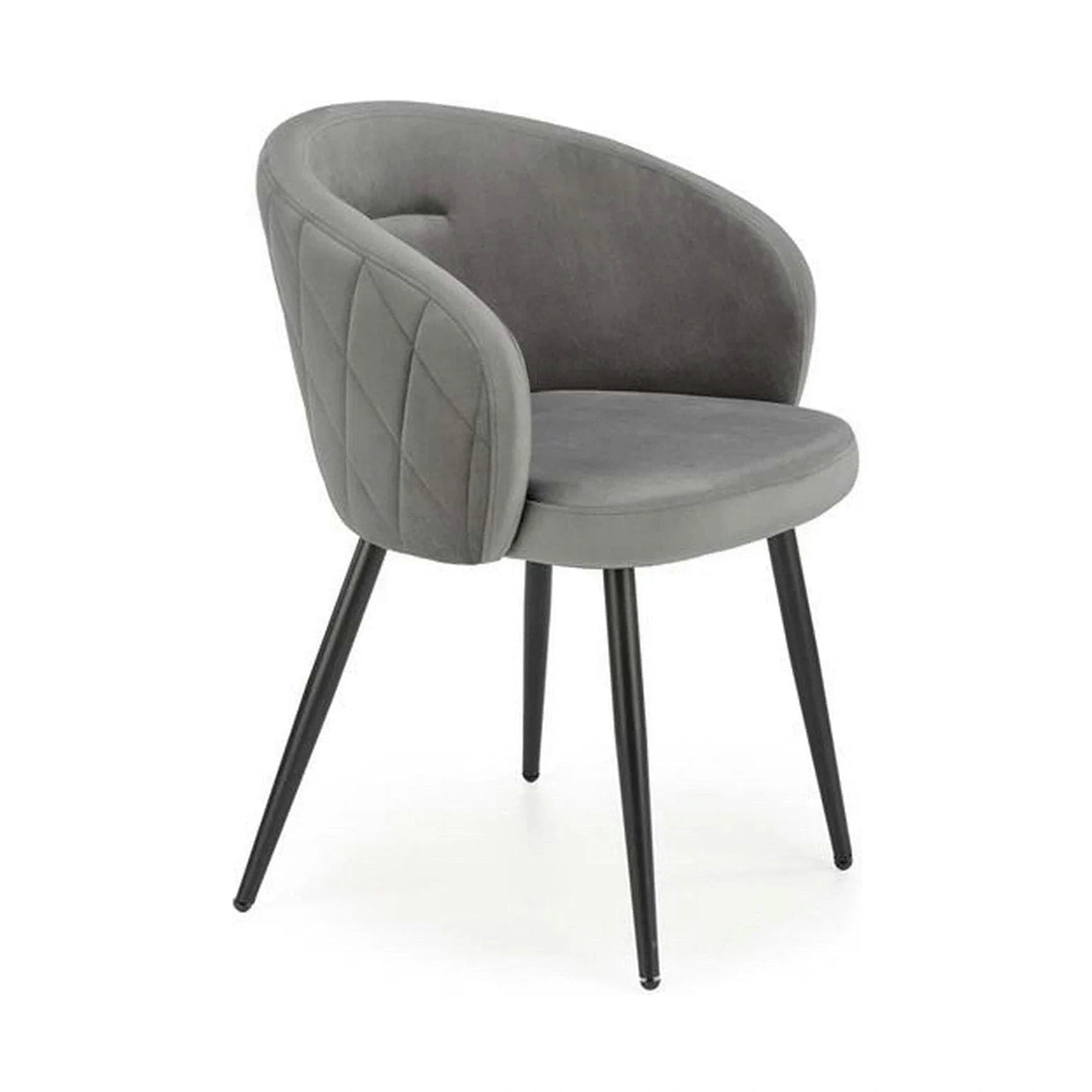 Scaun K430, gri, stofa/metal, 61x54x77 cm