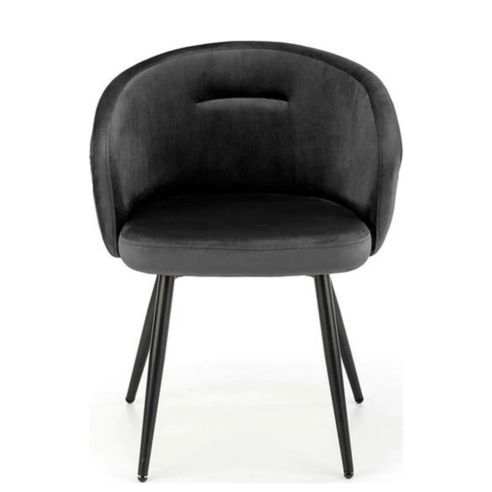 Scaun K430, negru, stofa catifelata/metal, 61x54x77 cm