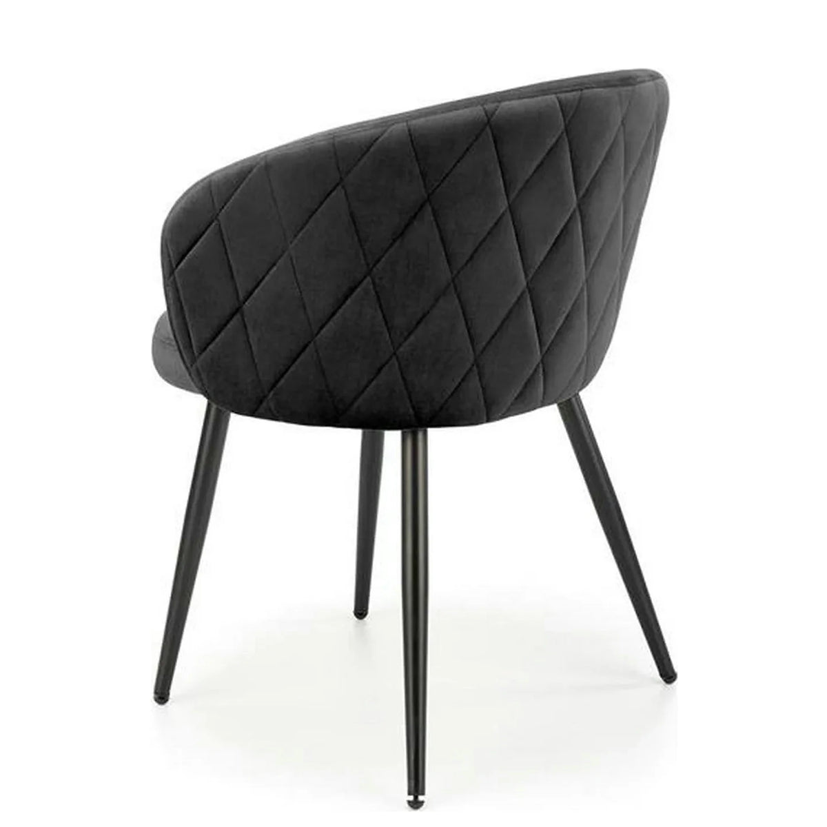 Scaun K430, negru, stofa catifelata/metal, 61x54x77 cm