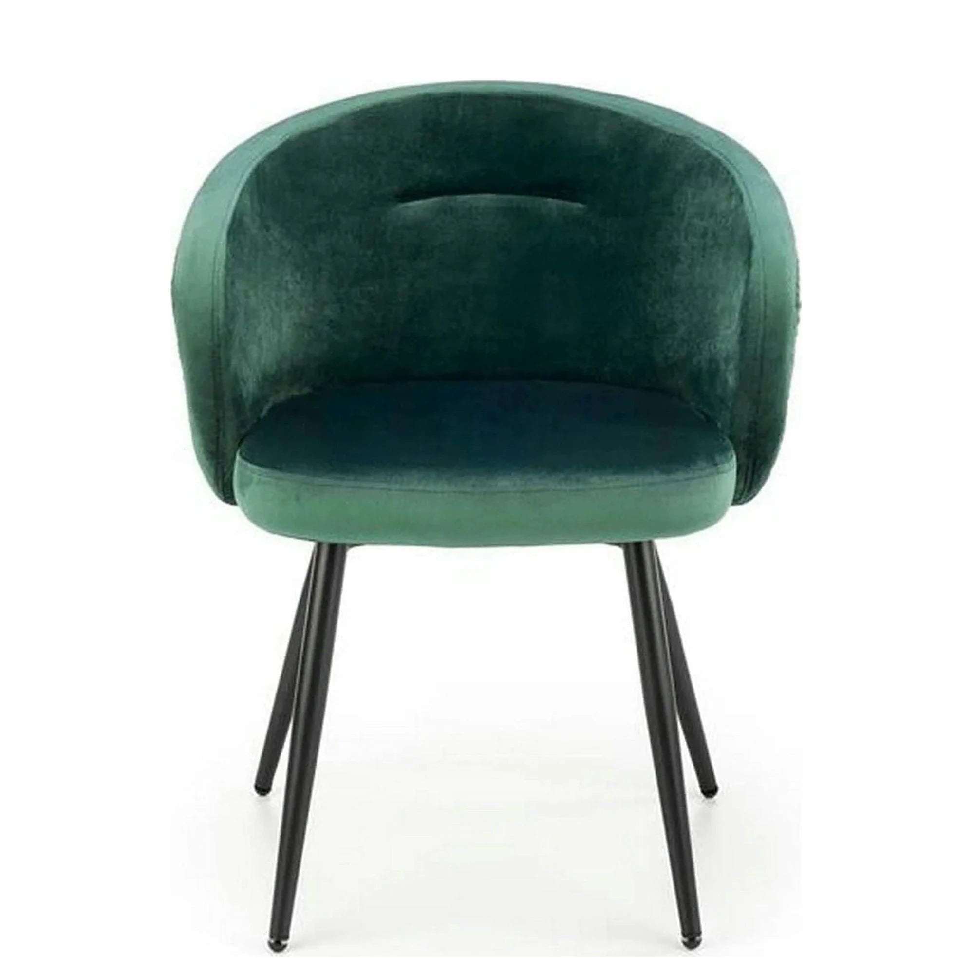 Scaun K430, verde/negru, stofa catifelata/metal, 61x54x77 cm