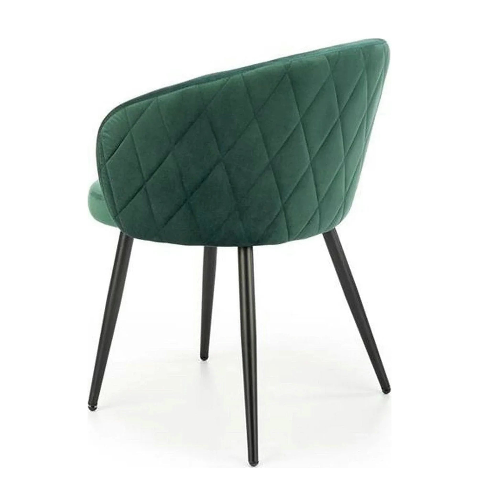 Scaun K430, verde/negru, stofa catifelata/metal, 61x54x77 cm