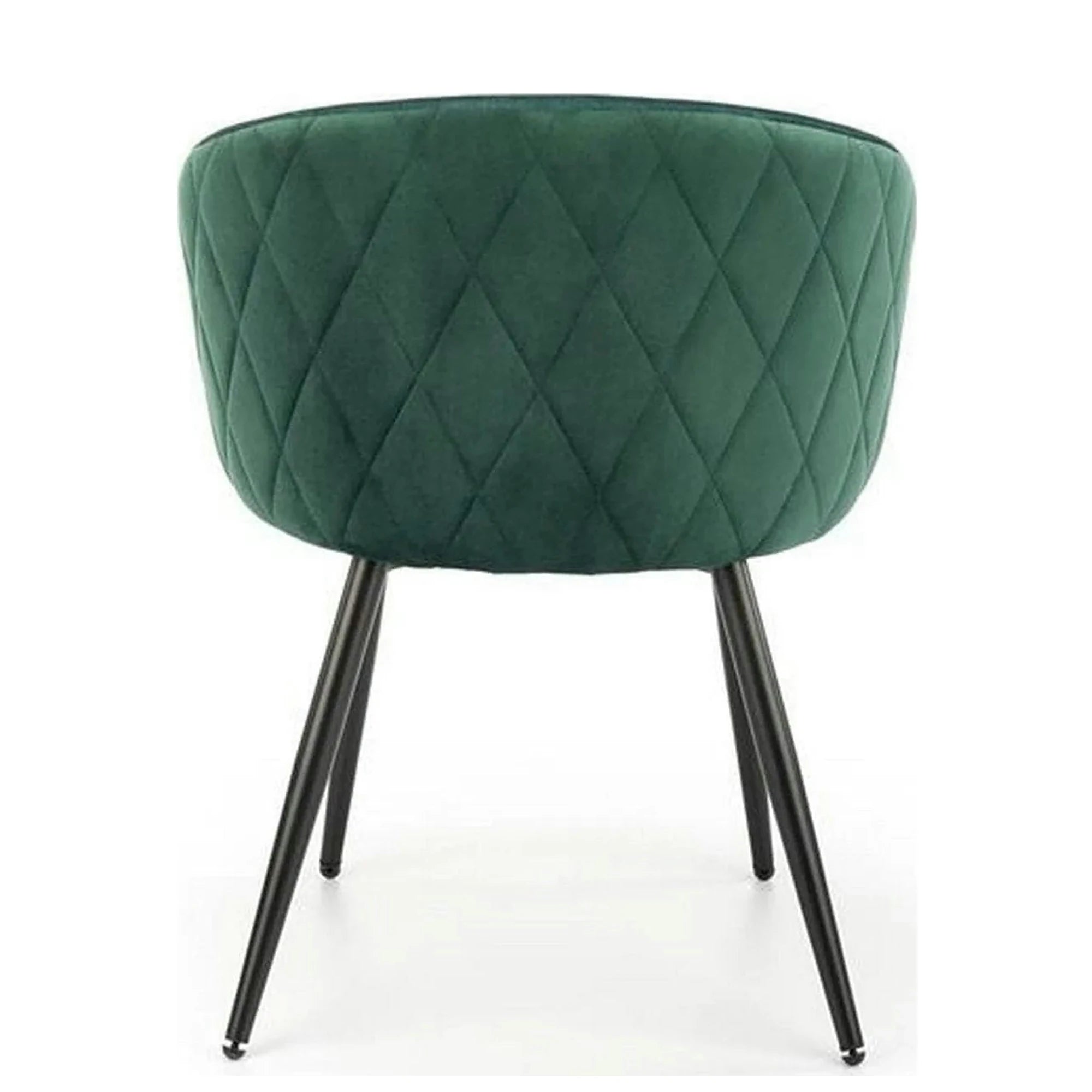 Scaun K430, verde/negru, stofa catifelata/metal, 61x54x77 cm