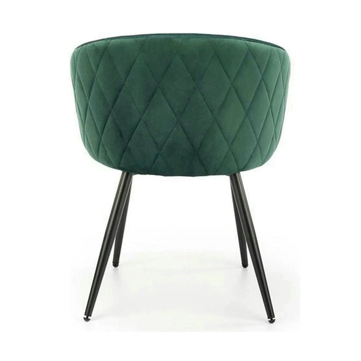 Scaun K430, verde/negru, stofa catifelata/metal, 61x54x77 cm