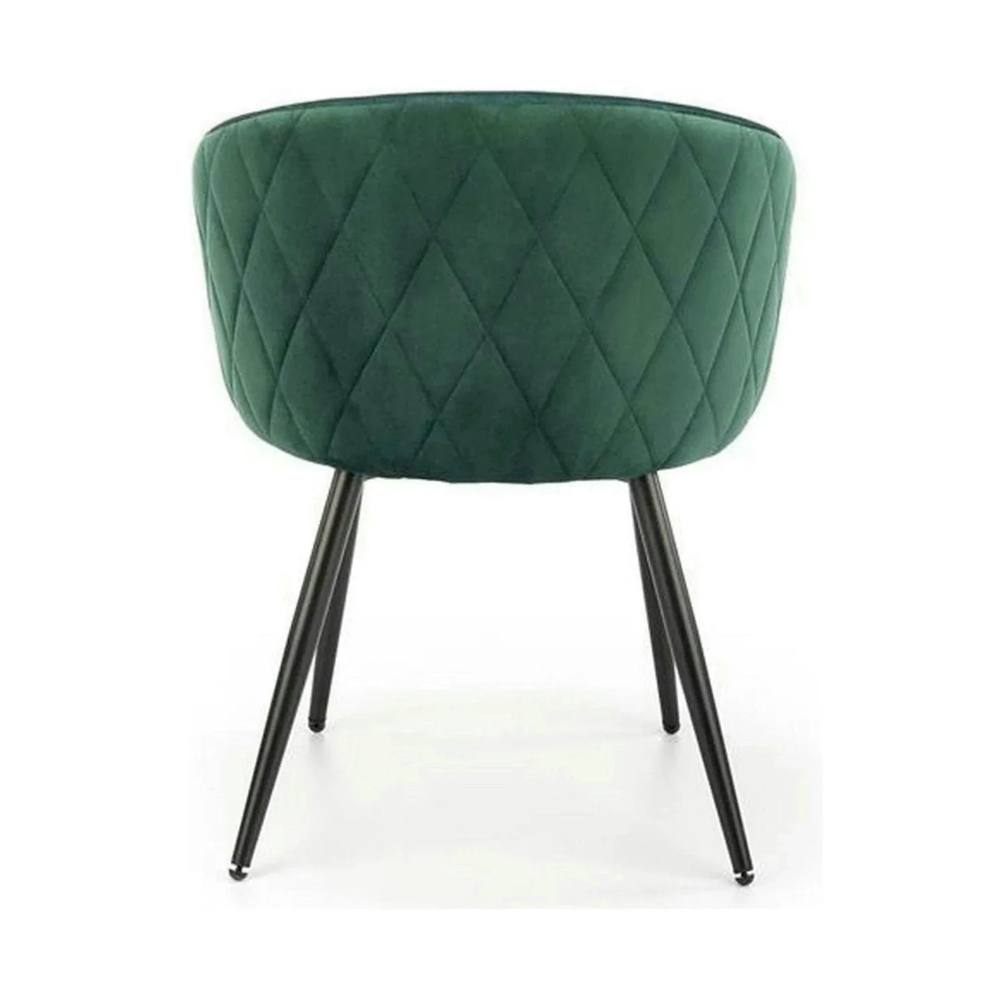 Scaun K430, verde/negru, stofa catifelata/metal, 61x54x77 cm