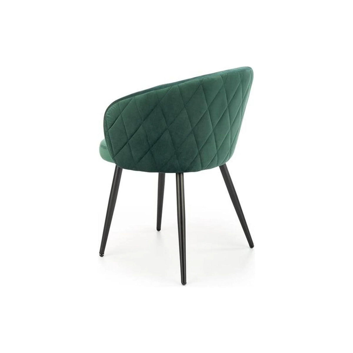 Scaun K430, verde/negru, stofa catifelata/metal, 61x54x77 cm