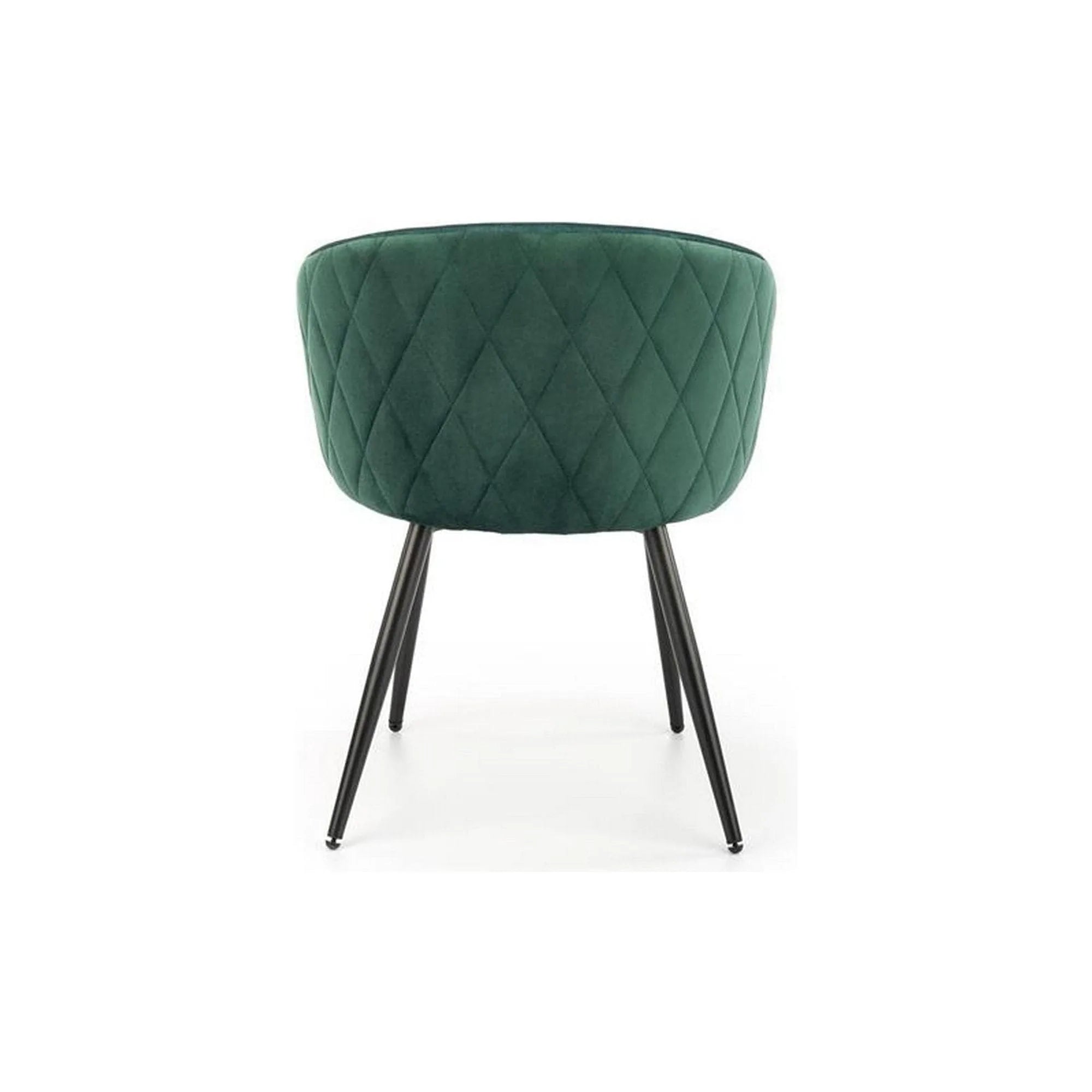Scaun K430, verde/negru, stofa catifelata/metal, 61x54x77 cm
