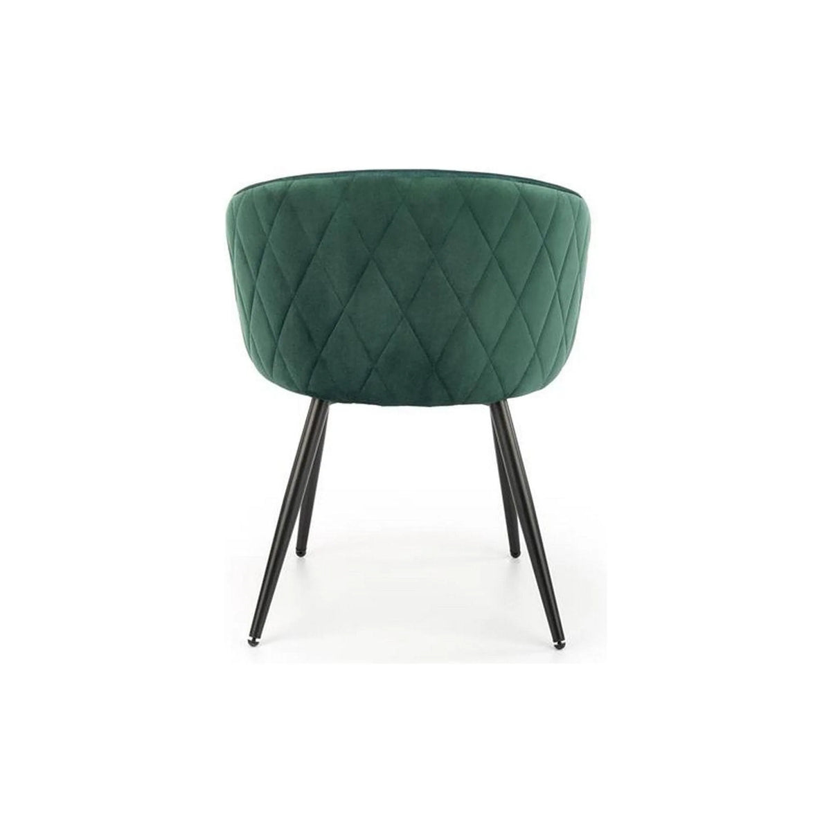 Scaun K430, verde/negru, stofa catifelata/metal, 61x54x77 cm