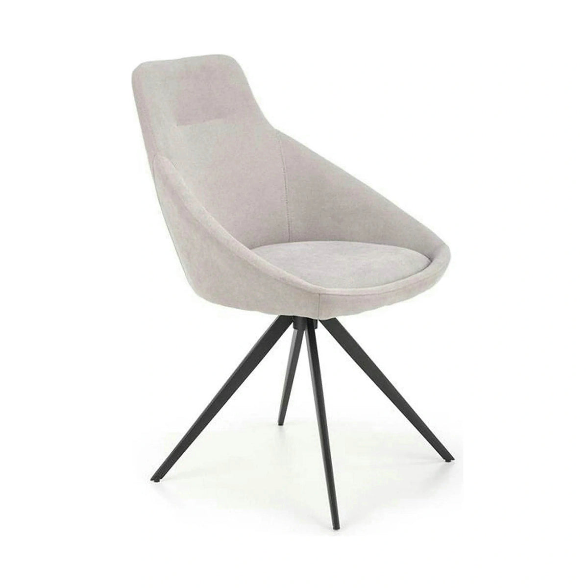 Scaun K431, gri deschis/negru, stofa clasica/metal, 55x54x84 cm