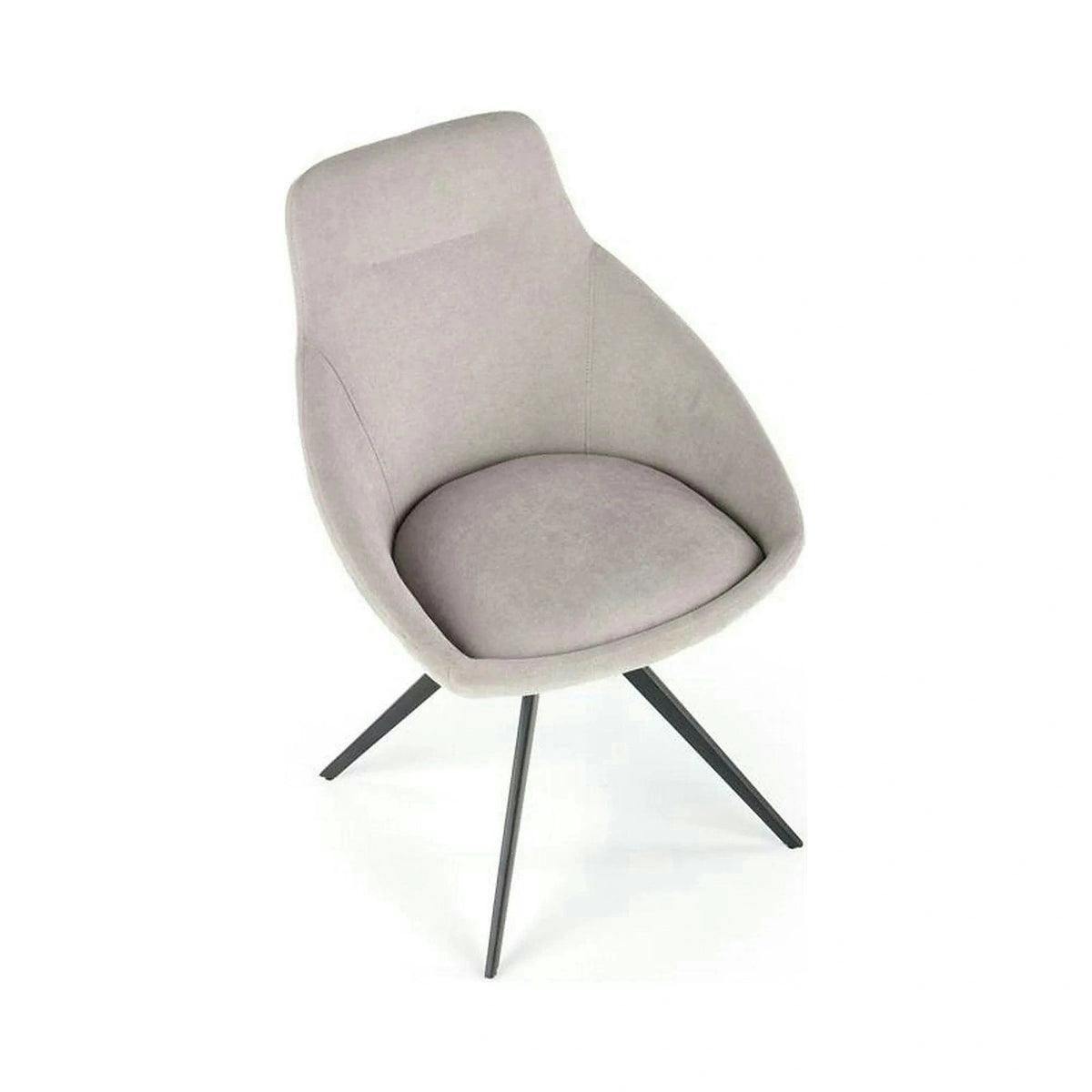 Scaun K431, gri deschis/negru, stofa clasica/metal, 55x54x84 cm