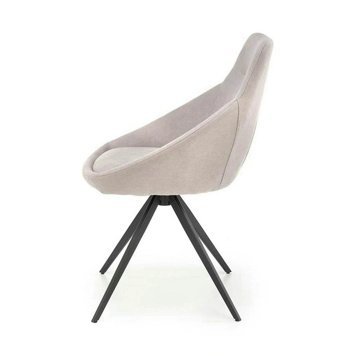 Scaun K431, gri deschis/negru, stofa clasica/metal, 55x54x84 cm