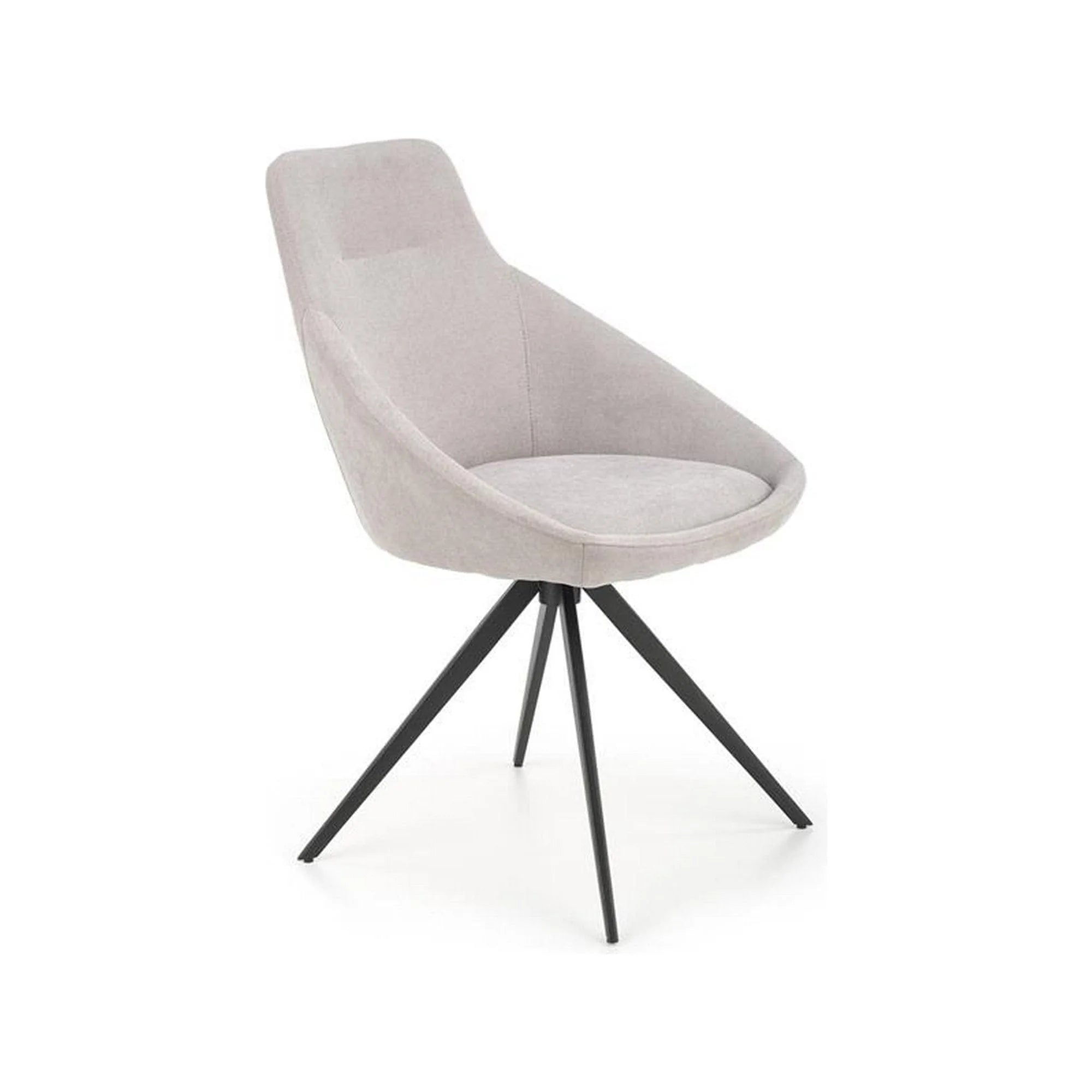 Scaun K431, gri deschis/negru, stofa clasica/metal, 55x54x84 cm