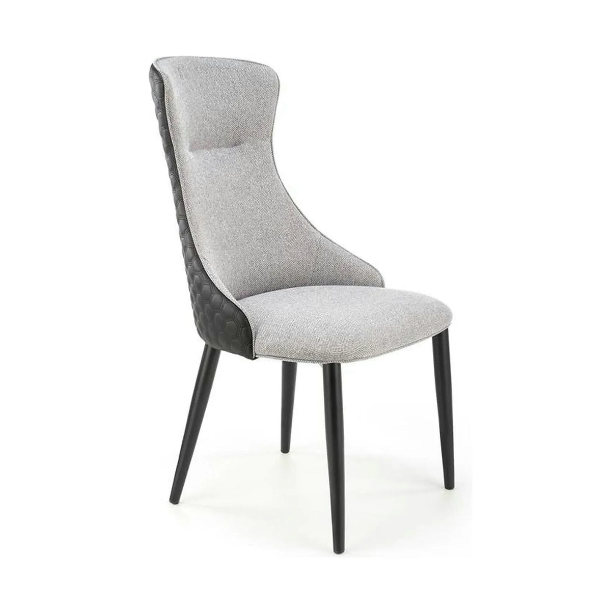Scaun K434, gri/negru, stofa catifelata/piele ecologica, 53x54x97 cm