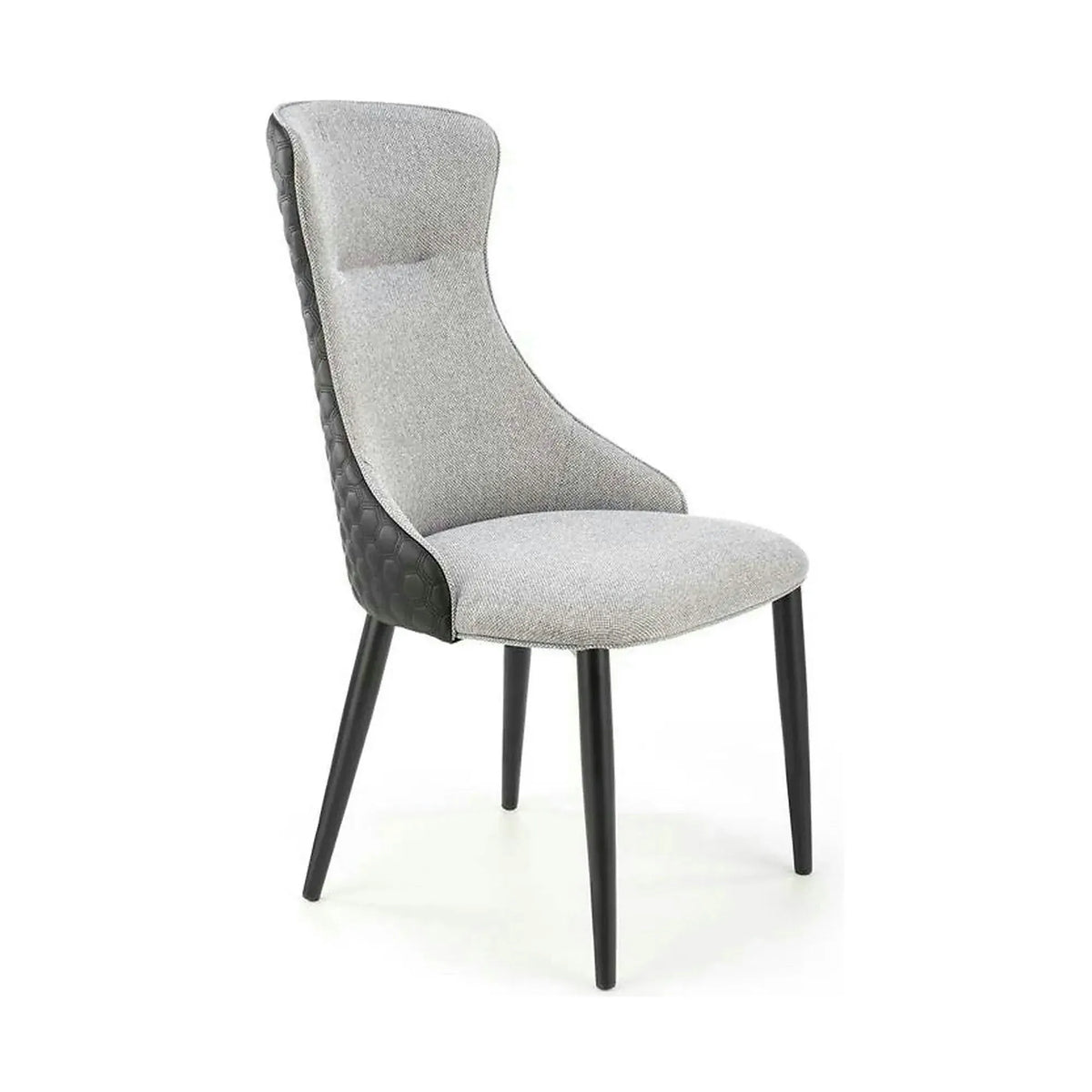 Scaun K434, gri/negru, stofa catifelata/piele ecologica, 53x54x97 cm
