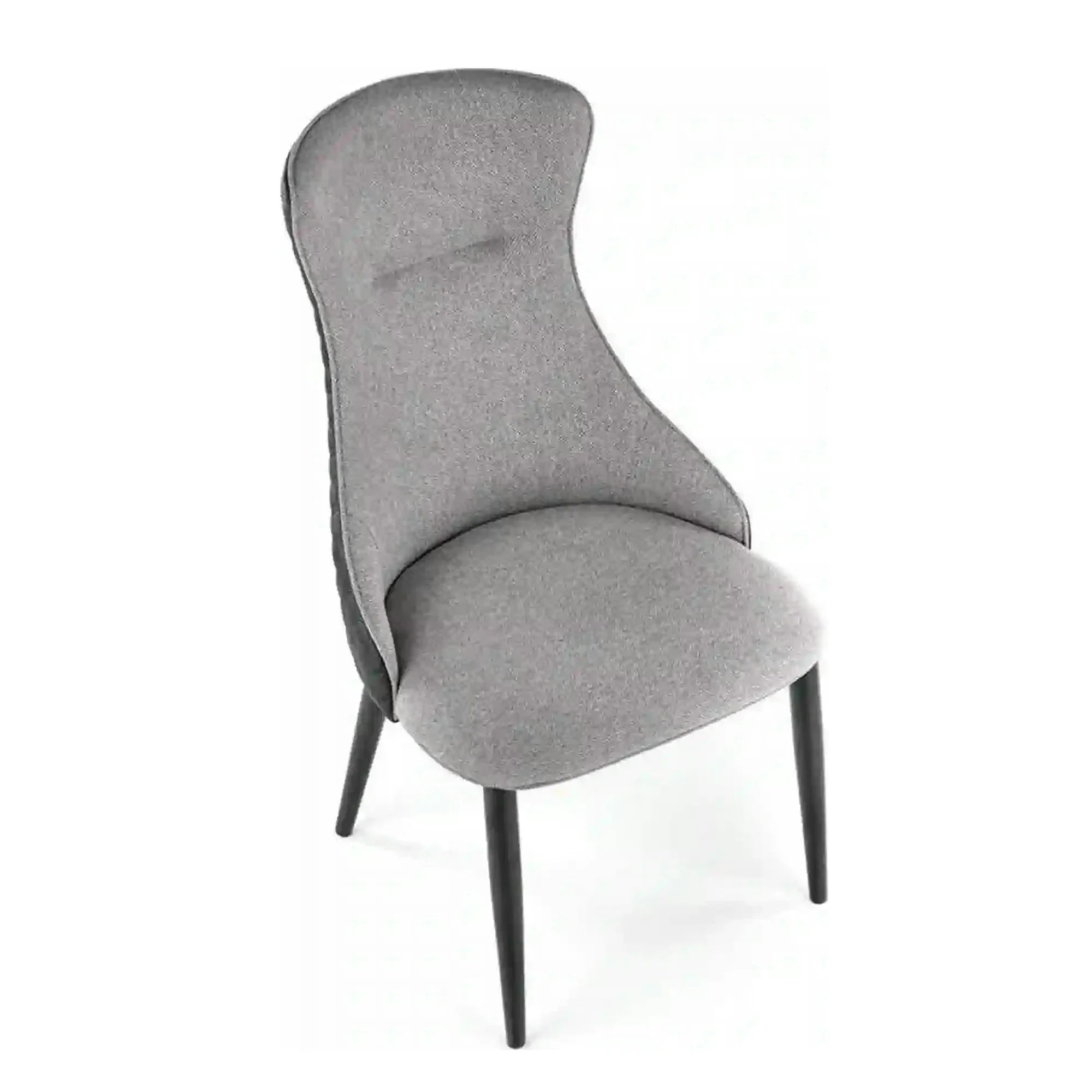 Scaun K434, gri/negru, stofa catifelata/piele ecologica, 53x54x97 cm