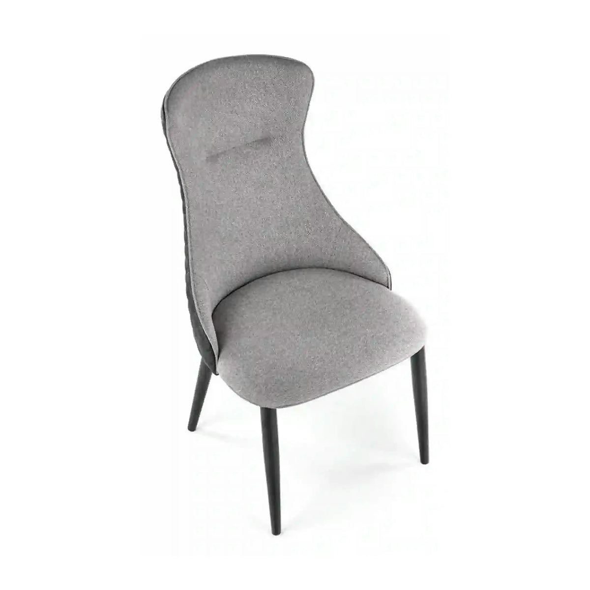 Scaun K434, gri/negru, stofa catifelata/piele ecologica, 53x54x97 cm