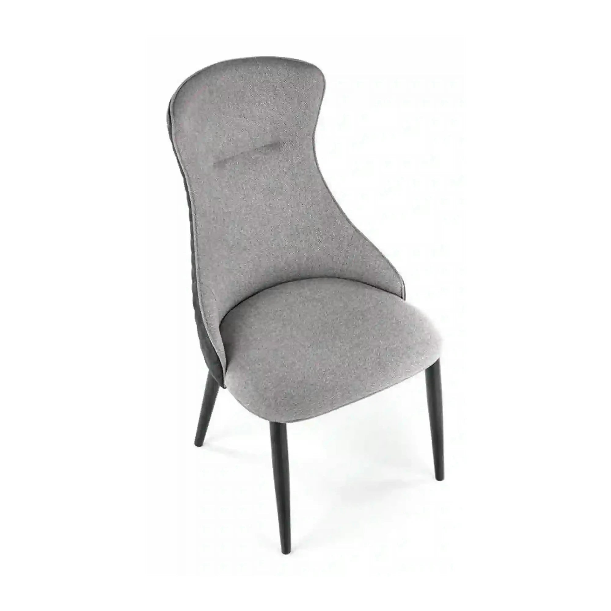 Scaun K434, gri/negru, stofa catifelata/piele ecologica, 53x54x97 cm