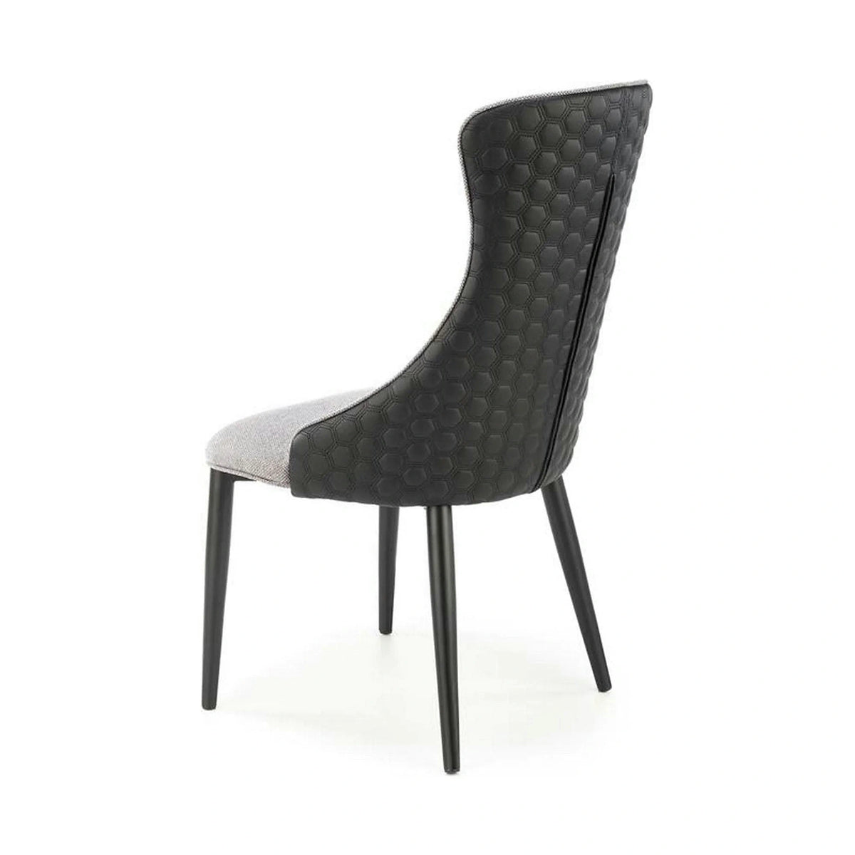 Scaun K434, gri/negru, stofa catifelata/piele ecologica, 53x54x97 cm