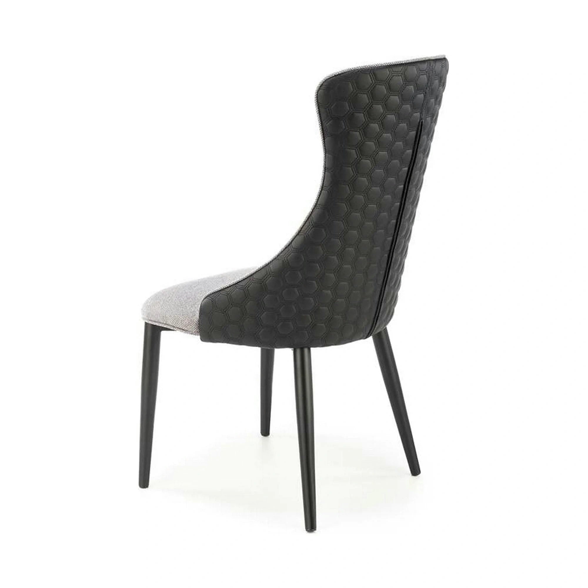 Scaun K434, gri/negru, stofa catifelata/piele ecologica, 53x54x97 cm