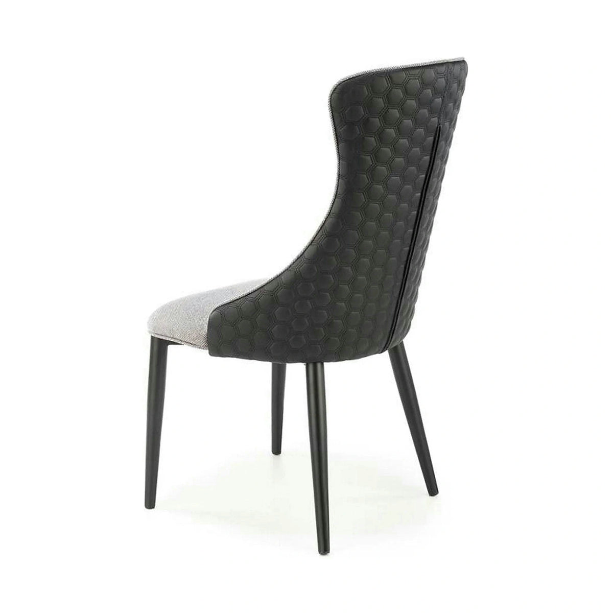 Scaun K434, gri/negru, stofa catifelata/piele ecologica, 53x54x97 cm