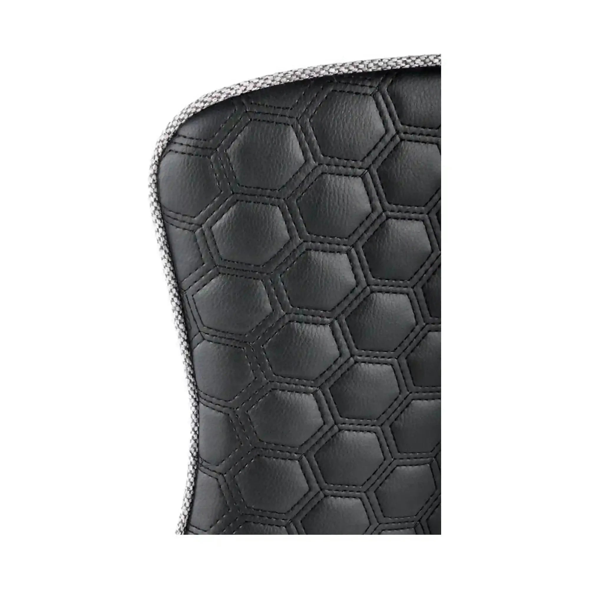Scaun K434, gri/negru, stofa catifelata/piele ecologica, 53x54x97 cm